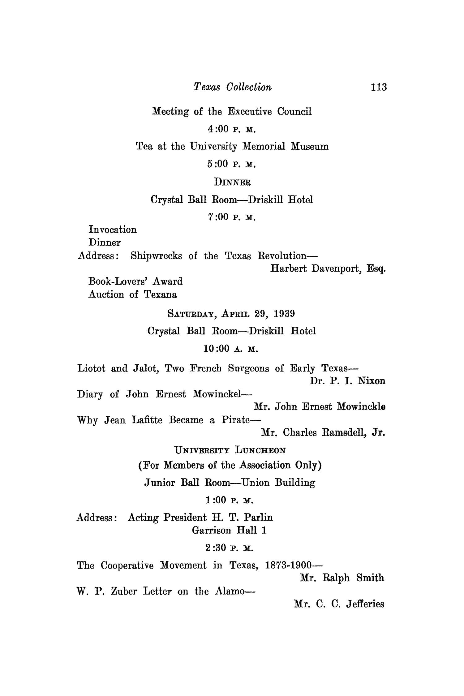 The Southwestern Historical Quarterly, Volume 43, July 1939 - April, 1940
                                                
                                                    113
                                                