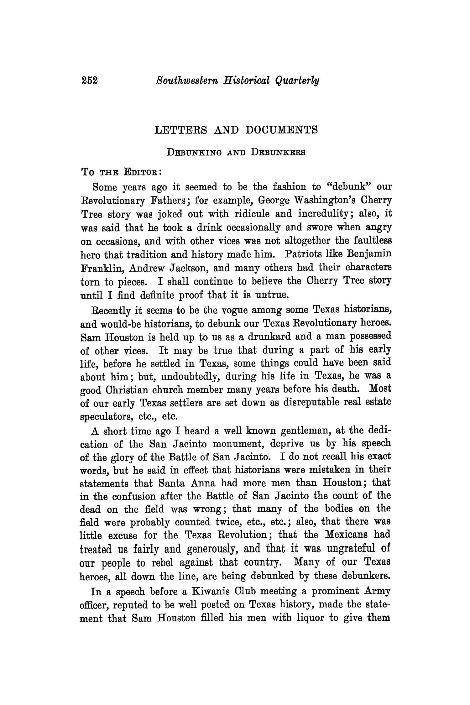 The Southwestern Historical Quarterly, Volume 43, July 1939 - April, 1940
                                                
                                                    252
                                                