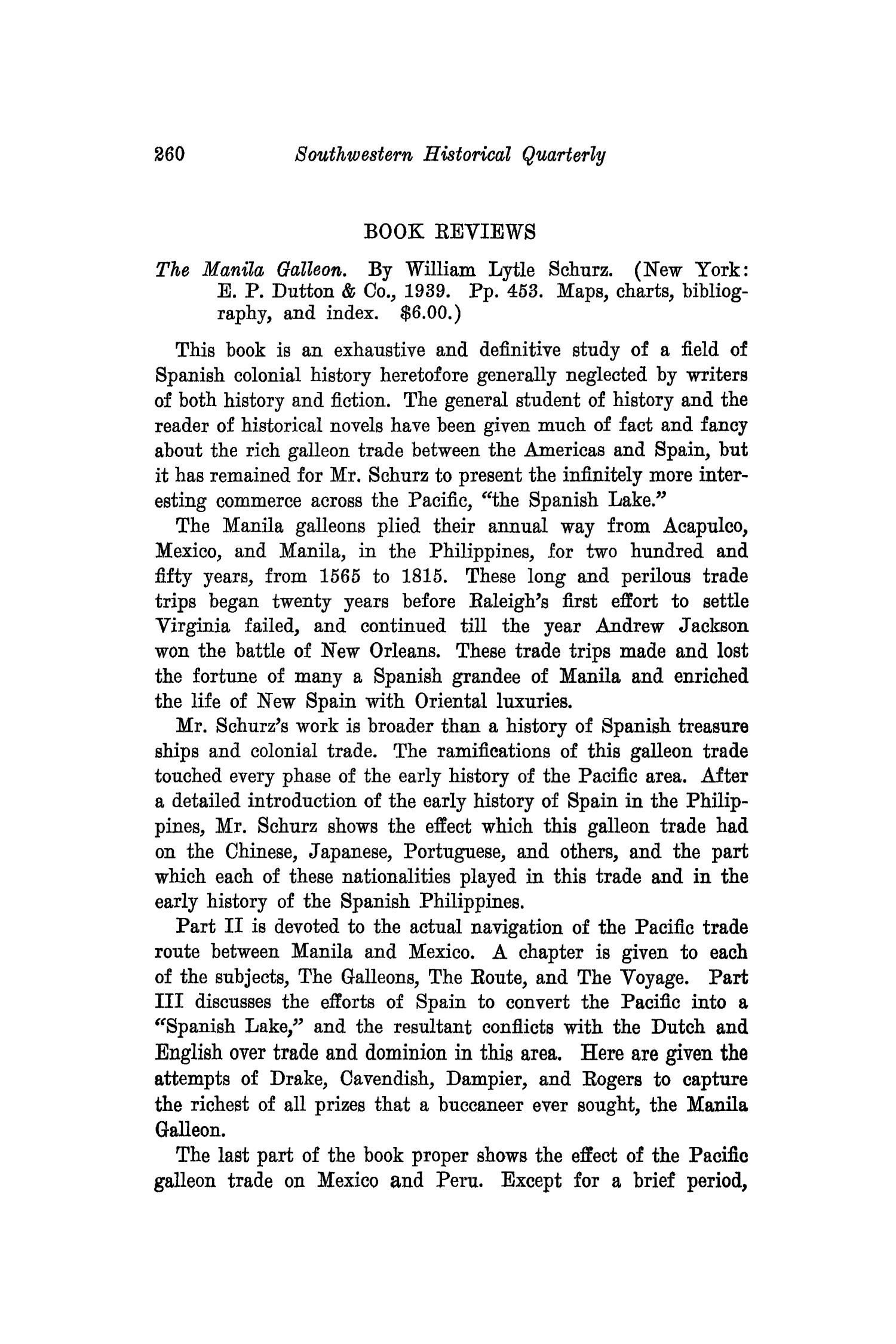 The Southwestern Historical Quarterly, Volume 43, July 1939 - April, 1940
                                                
                                                    260
                                                