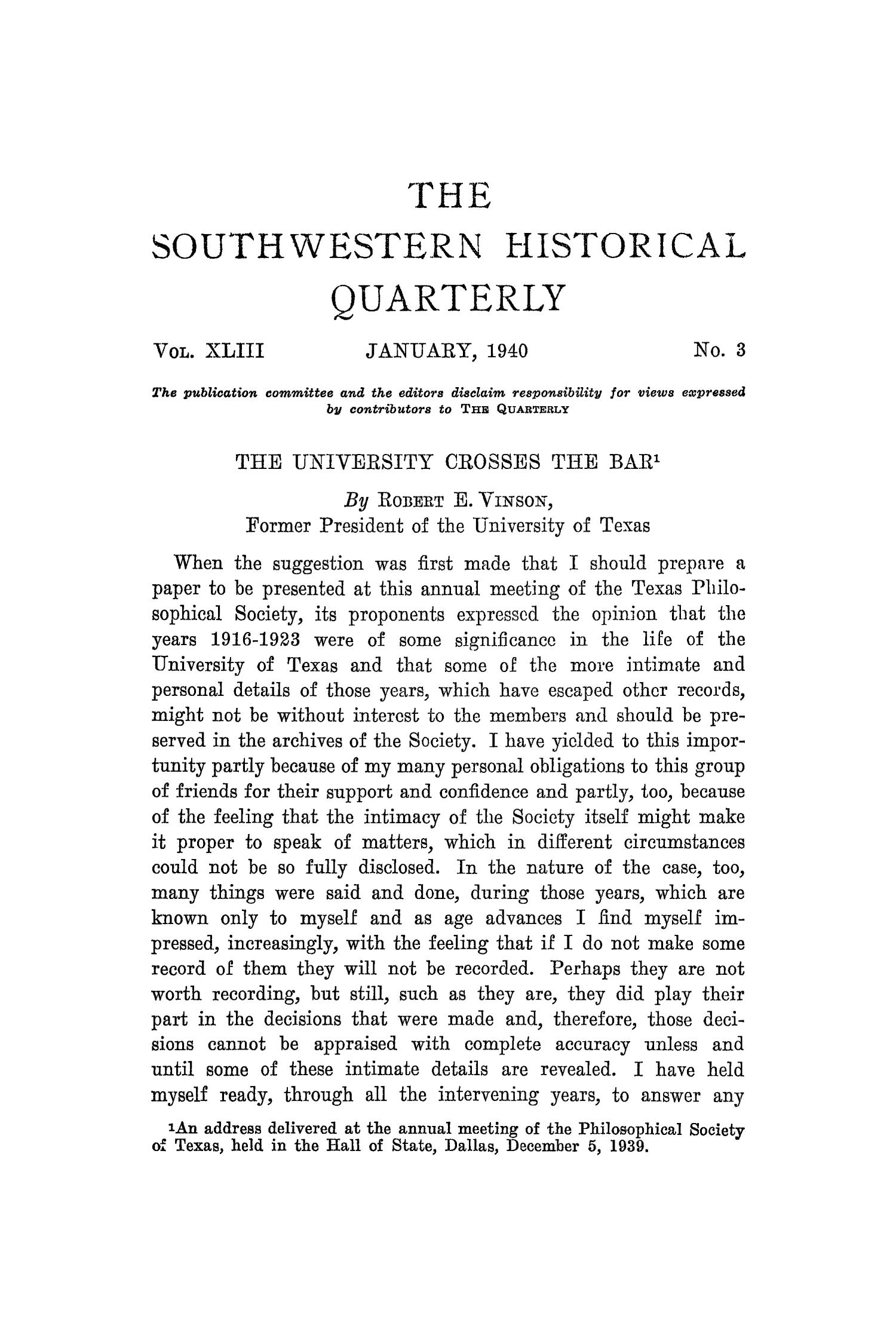 The Southwestern Historical Quarterly, Volume 43, July 1939 - April, 1940
                                                
                                                    281
                                                