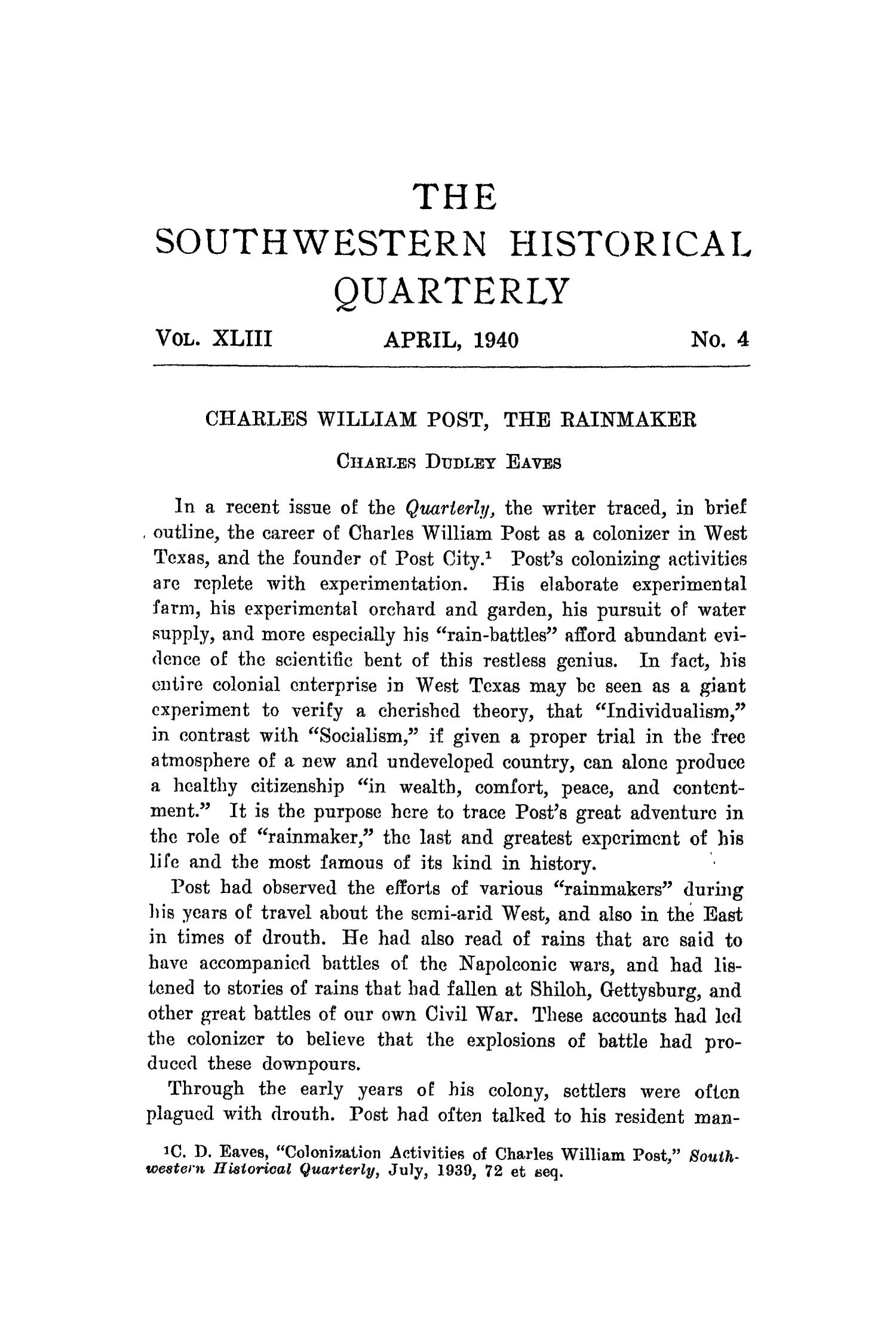 The Southwestern Historical Quarterly, Volume 43, July 1939 - April, 1940
                                                
                                                    425
                                                