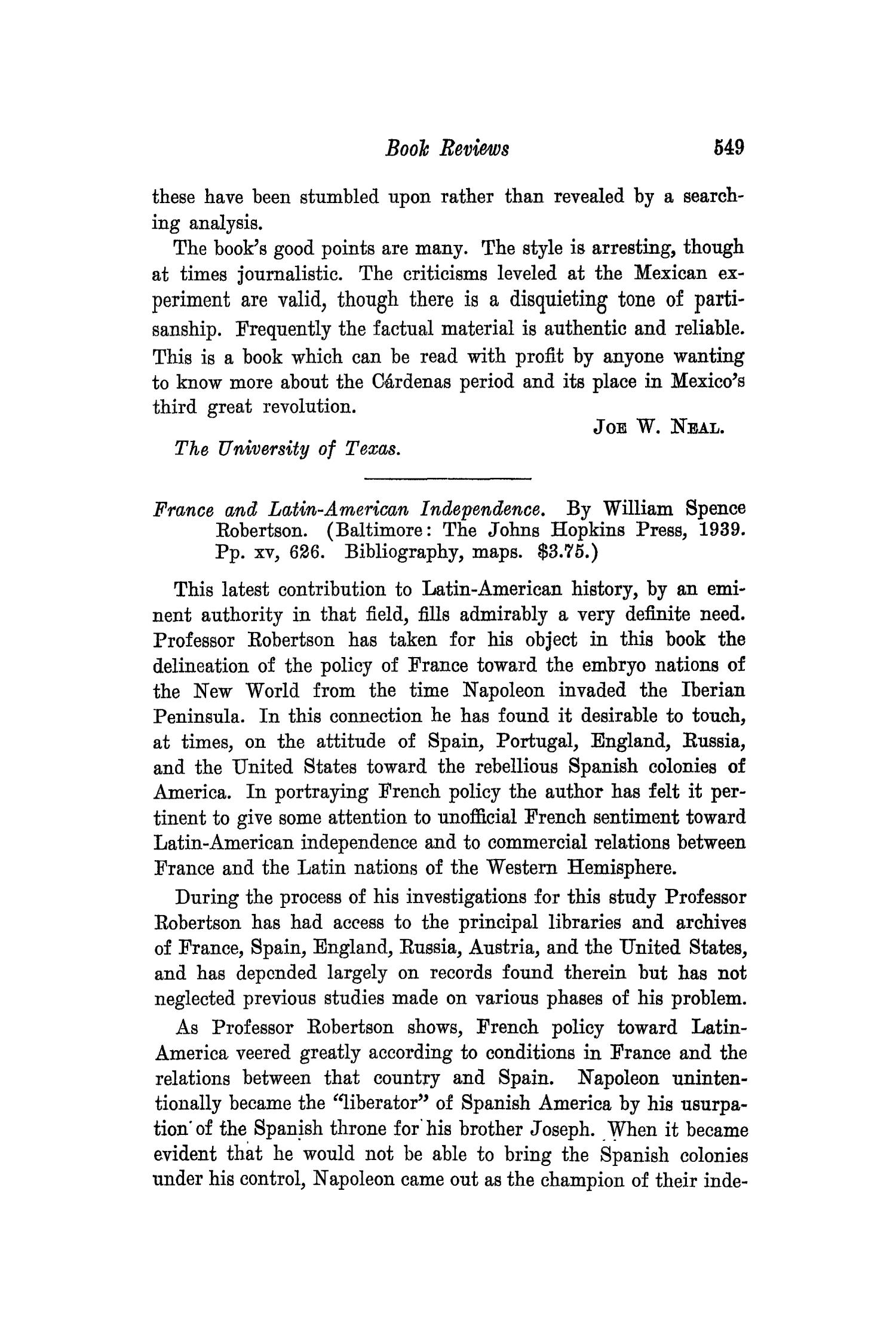 The Southwestern Historical Quarterly, Volume 43, July 1939 - April, 1940
                                                
                                                    549
                                                