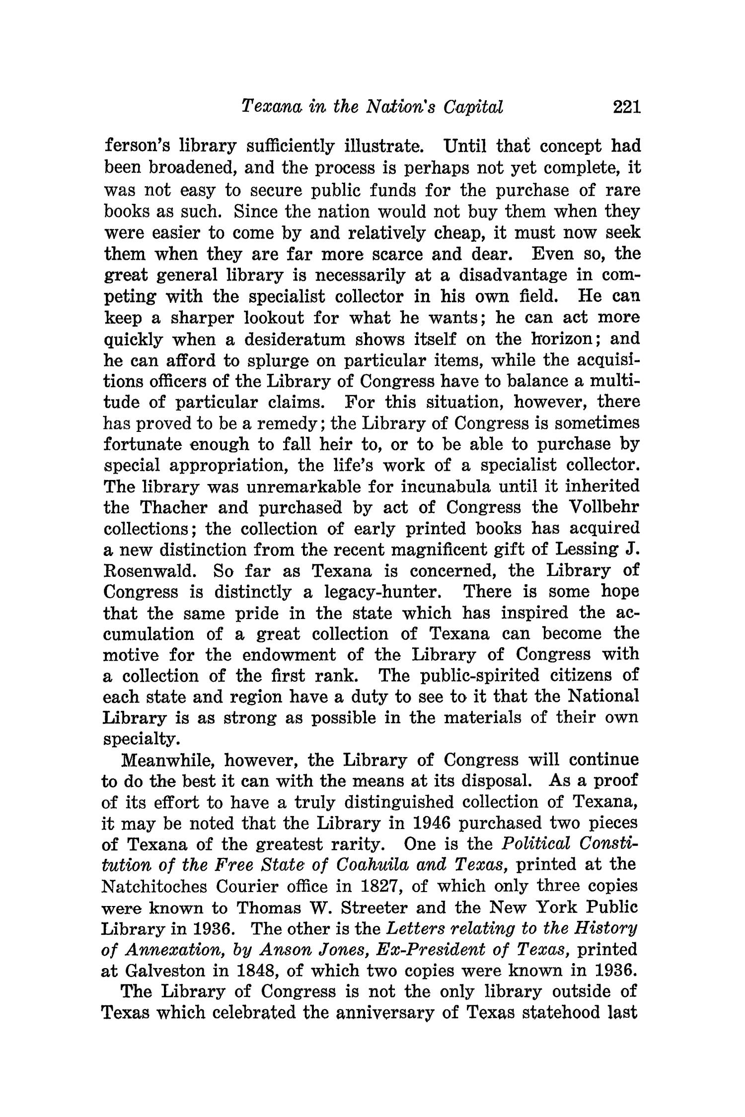 The Southwestern Historical Quarterly, Volume 50, July 1946 - April, 1947
                                                
                                                    221
                                                
