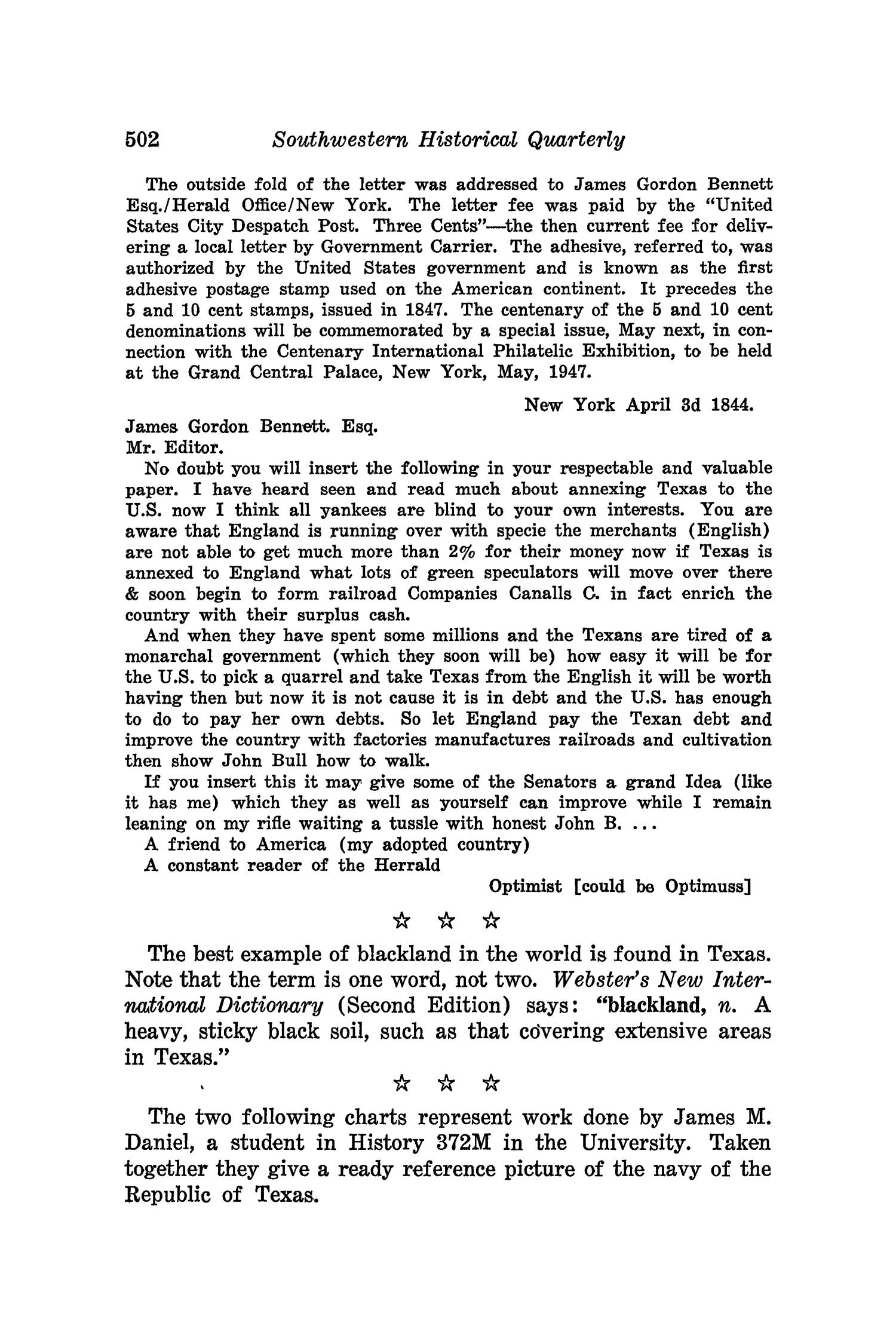 The Southwestern Historical Quarterly, Volume 50, July 1946 - April, 1947
                                                
                                                    502
                                                