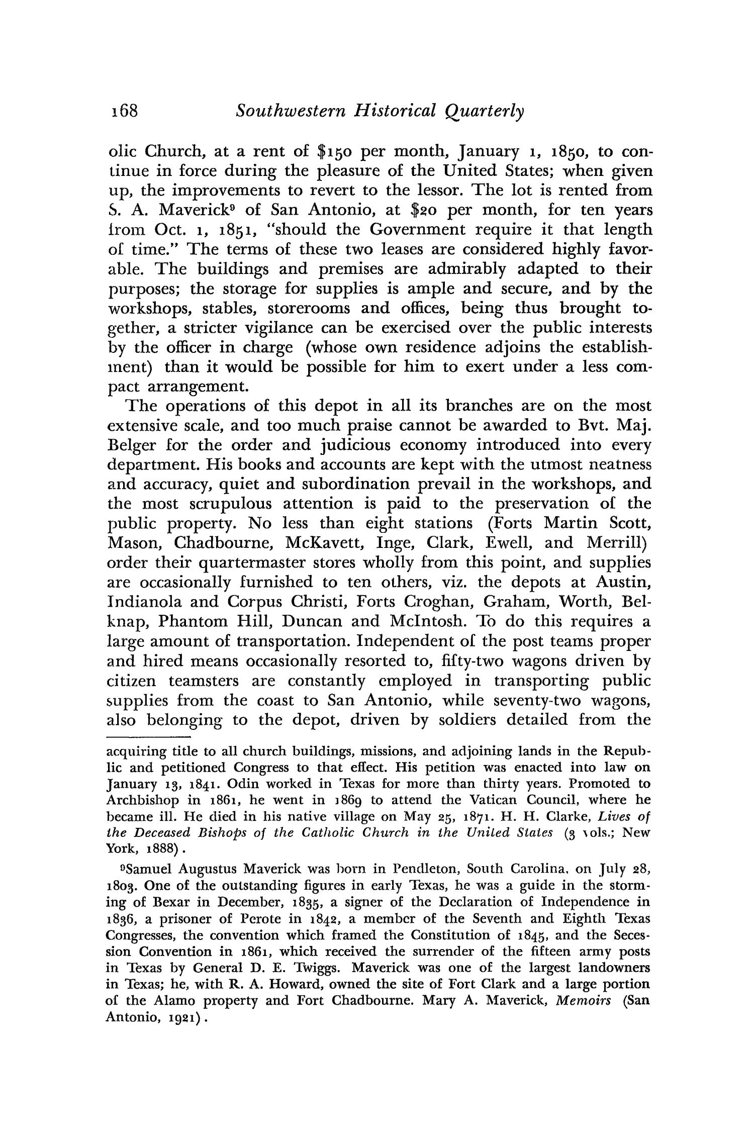 The Southwestern Historical Quarterly, Volume 51, July 1947 - April, 1948
                                                
                                                    168
                                                