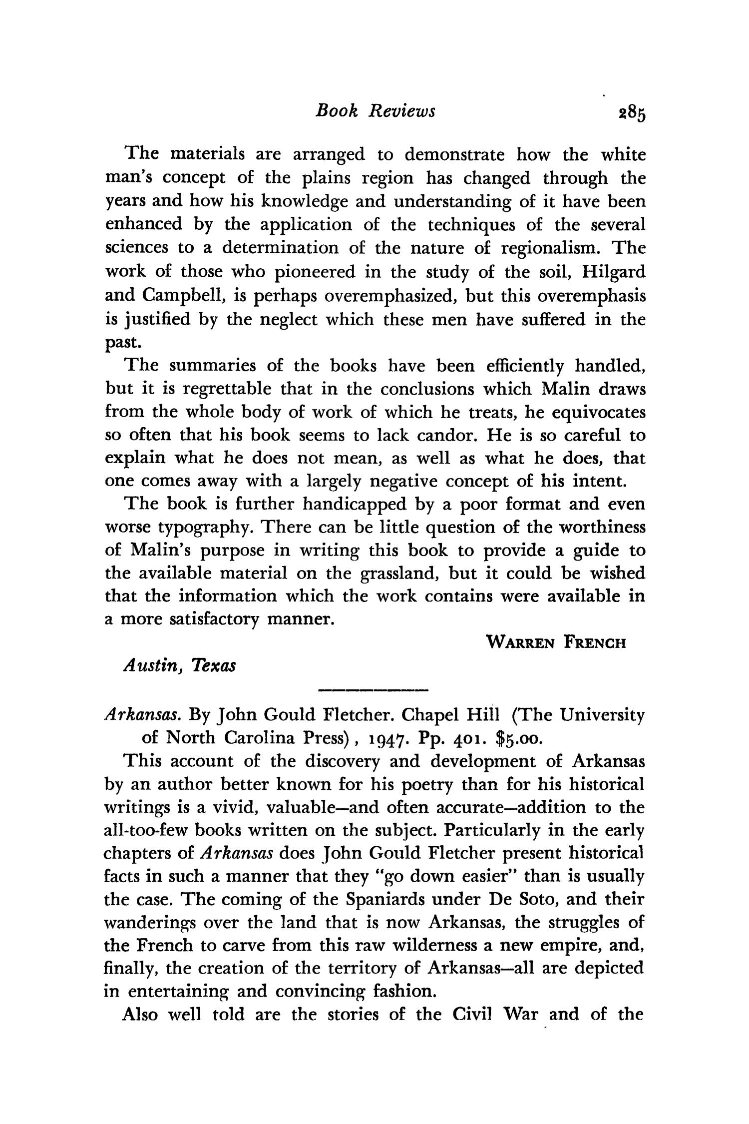 The Southwestern Historical Quarterly, Volume 51, July 1947 - April, 1948
                                                
                                                    285
                                                