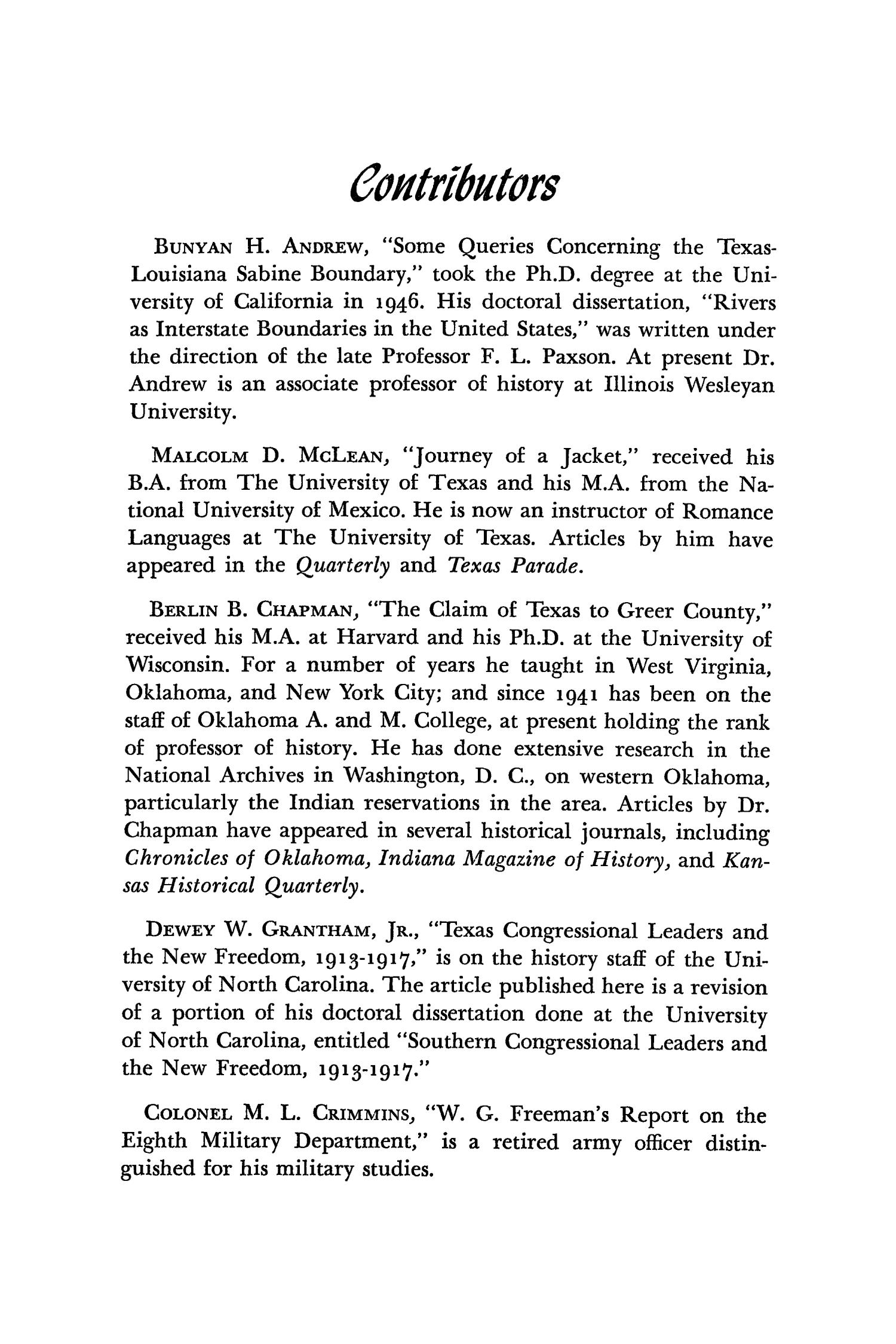 The Southwestern Historical Quarterly, Volume 53, July 1949 - April, 1950
                                                
                                                    104
                                                