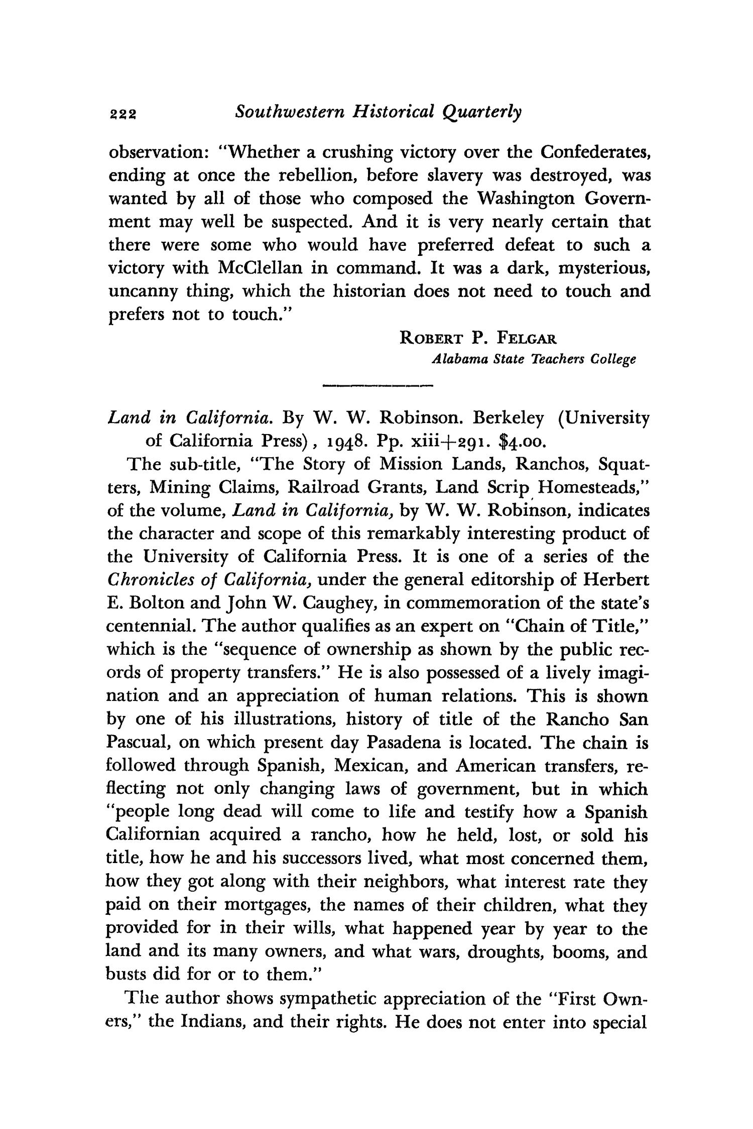 The Southwestern Historical Quarterly, Volume 53, July 1949 - April, 1950
                                                
                                                    222
                                                