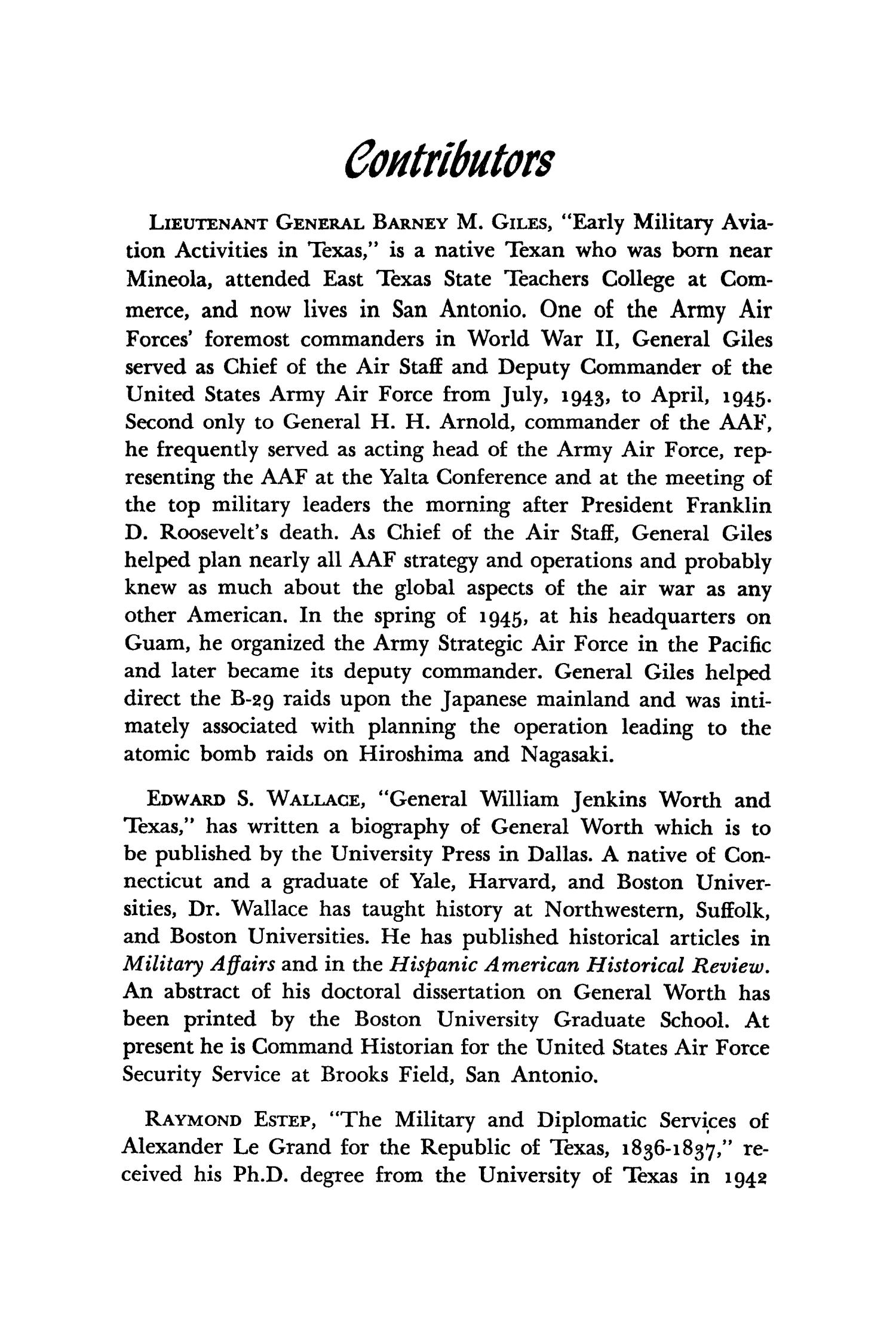 The Southwestern Historical Quarterly, Volume 54, July 1950 - April, 1951
                                                
                                                    259
                                                