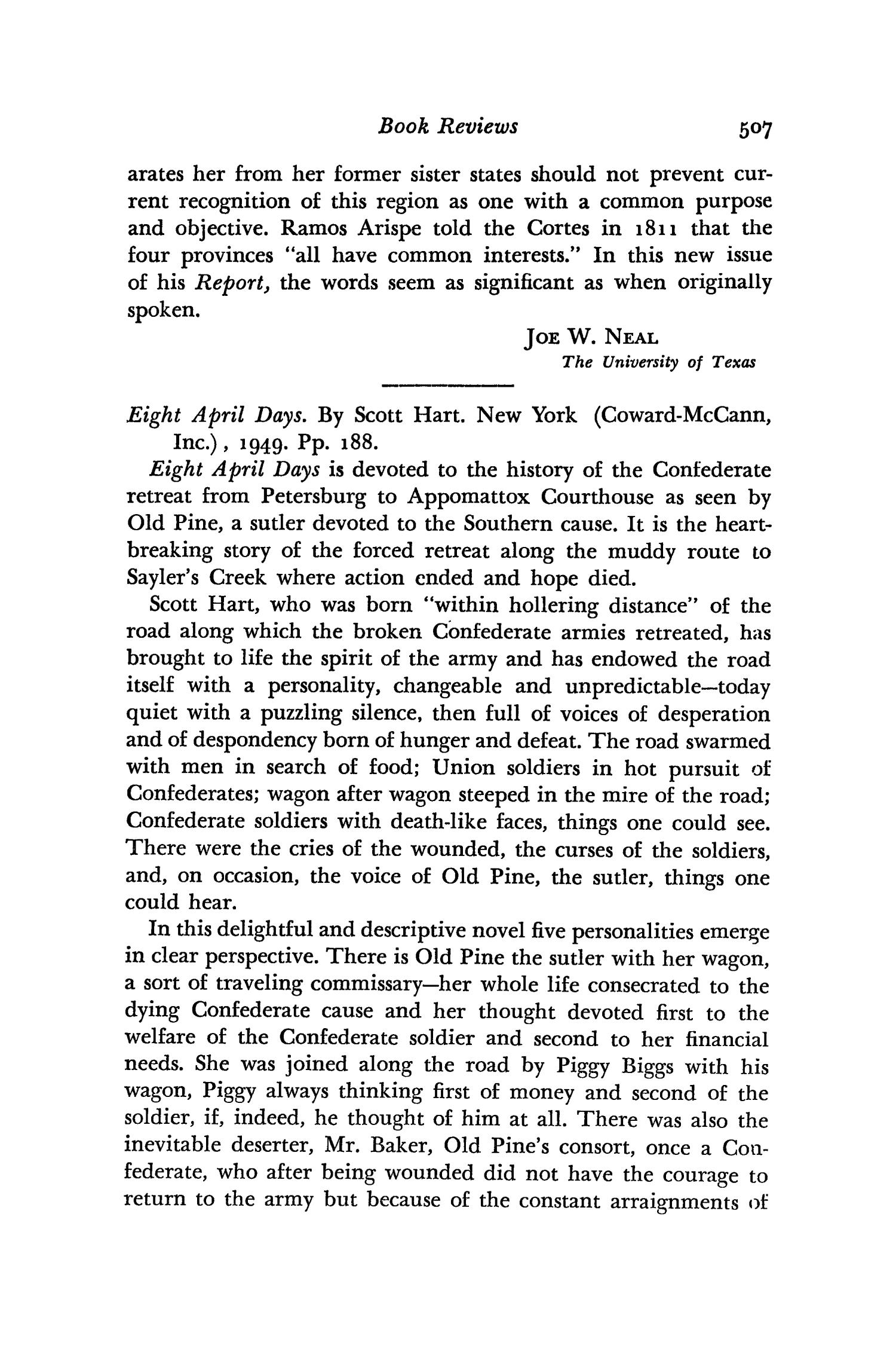 The Southwestern Historical Quarterly, Volume 54, July 1950 - April, 1951
                                                
                                                    507
                                                