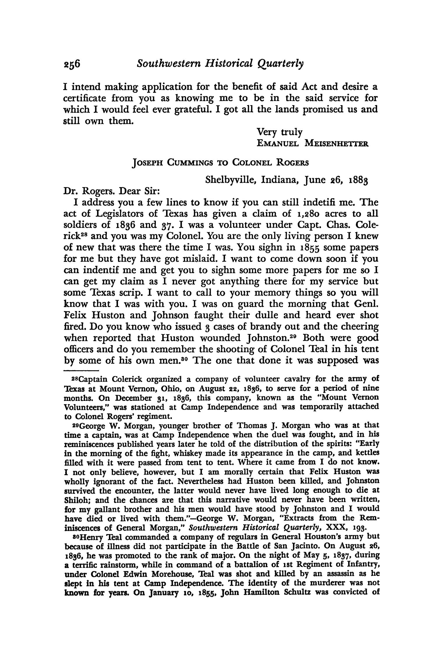 The Southwestern Historical Quarterly, Volume 55, July 1951 - April, 1952
                                                
                                                    256
                                                