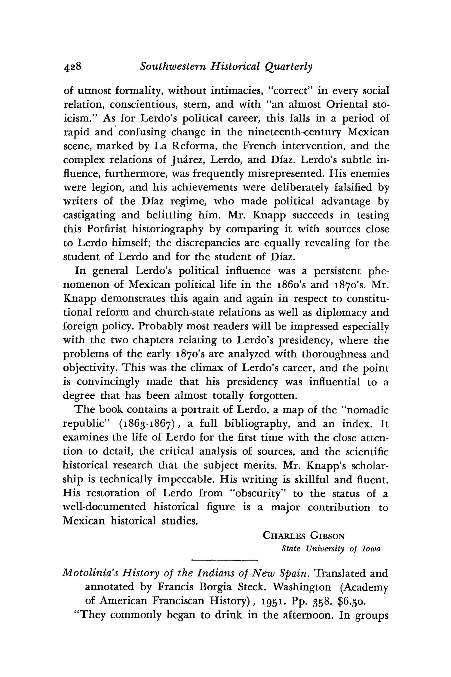 The Southwestern Historical Quarterly, Volume 55, July 1951 - April, 1952
                                                
                                                    428
                                                