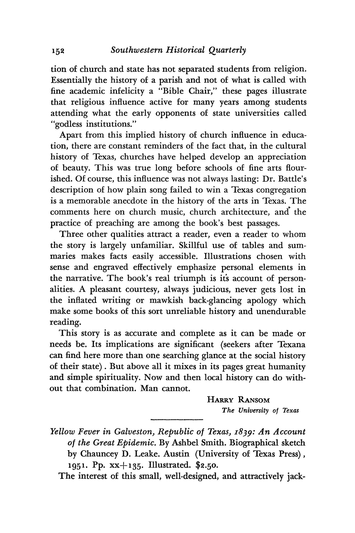 The Southwestern Historical Quarterly, Volume 56, July 1952 - April, 1953
                                                
                                                    152
                                                