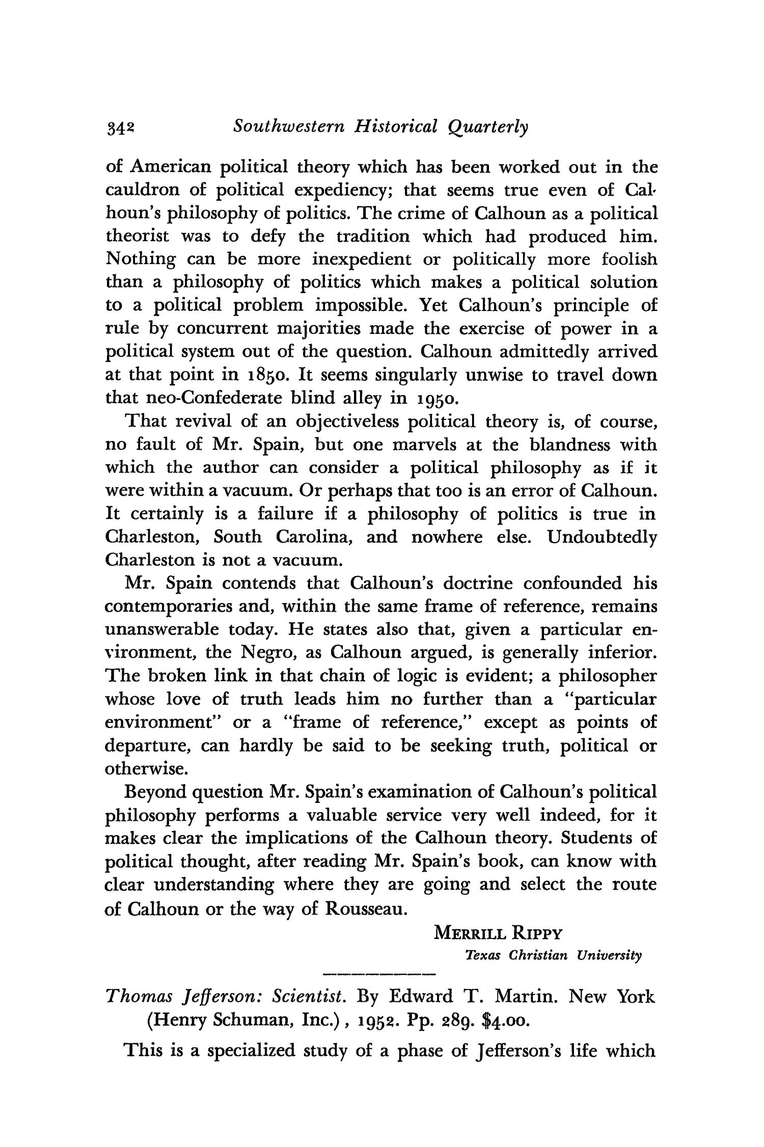 The Southwestern Historical Quarterly, Volume 56, July 1952 - April, 1953
                                                
                                                    342
                                                