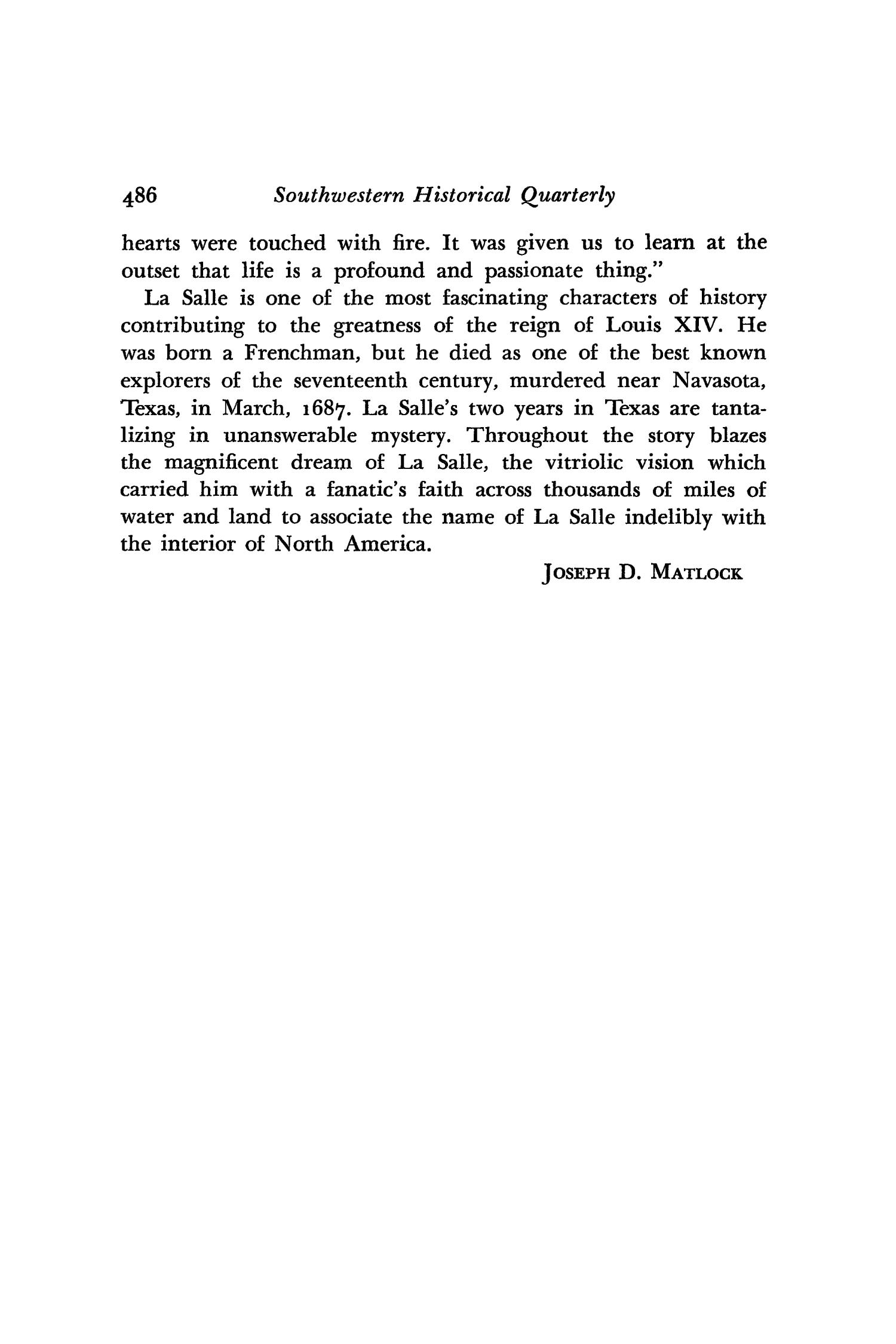 The Southwestern Historical Quarterly, Volume 56, July 1952 - April, 1953
                                                
                                                    486
                                                