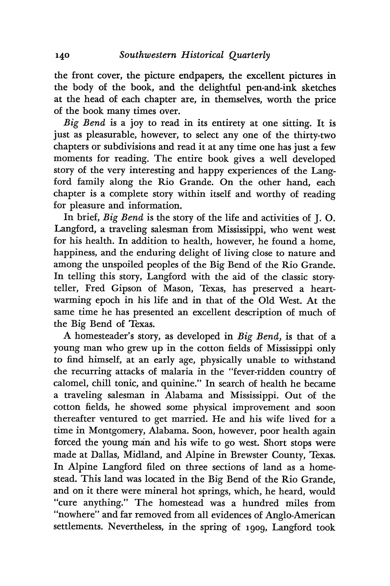 The Southwestern Historical Quarterly, Volume 57, July 1953 - April, 1954
                                                
                                                    140
                                                