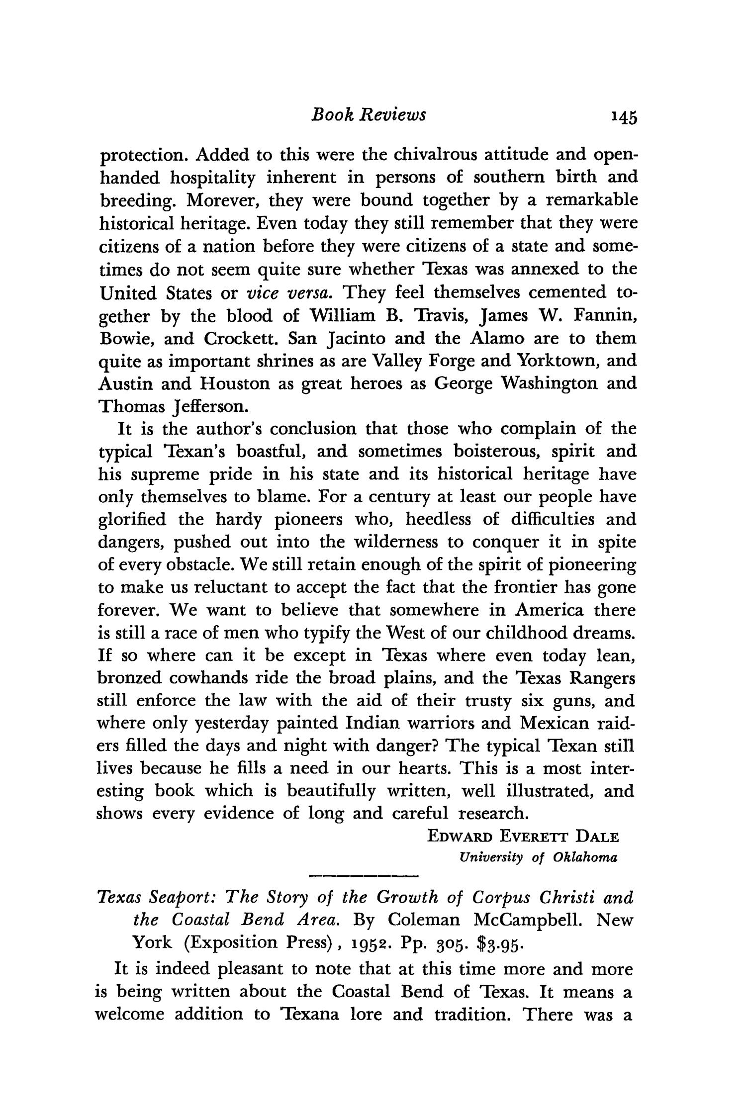 The Southwestern Historical Quarterly, Volume 57, July 1953 - April, 1954
                                                
                                                    145
                                                