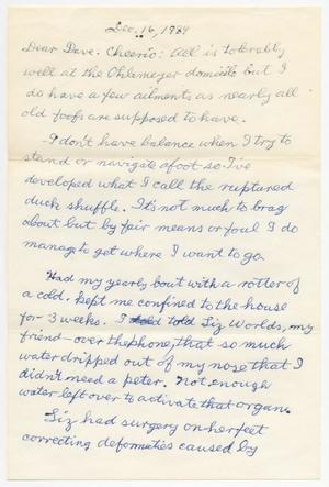 [Letter from W. F. Ohlemeyer to David Duclos, December 16, 1989]