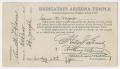 Text: [Membership Card from the Arizona Temple to Sam Myres]