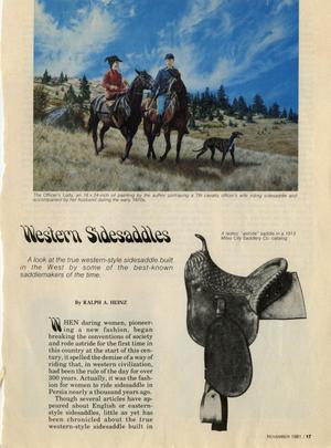 [Clipping: Western Sidesaddles, November 1981]