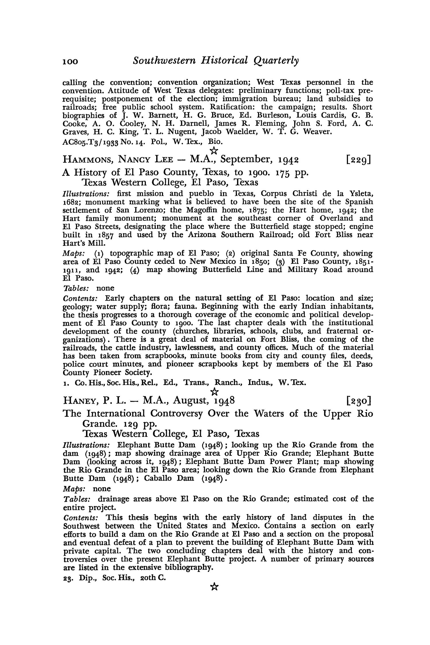 The Southwestern Historical Quarterly, Volume 58, July 1954 - April, 1955
                                                
                                                    100
                                                