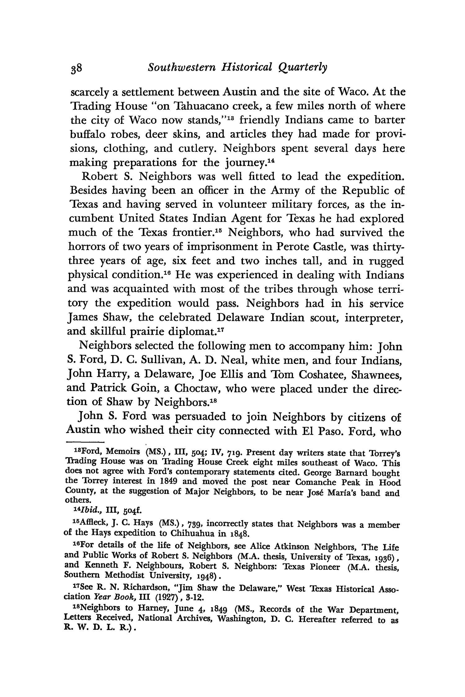 The Southwestern Historical Quarterly, Volume 58, July 1954 - April, 1955
                                                
                                                    38
                                                
