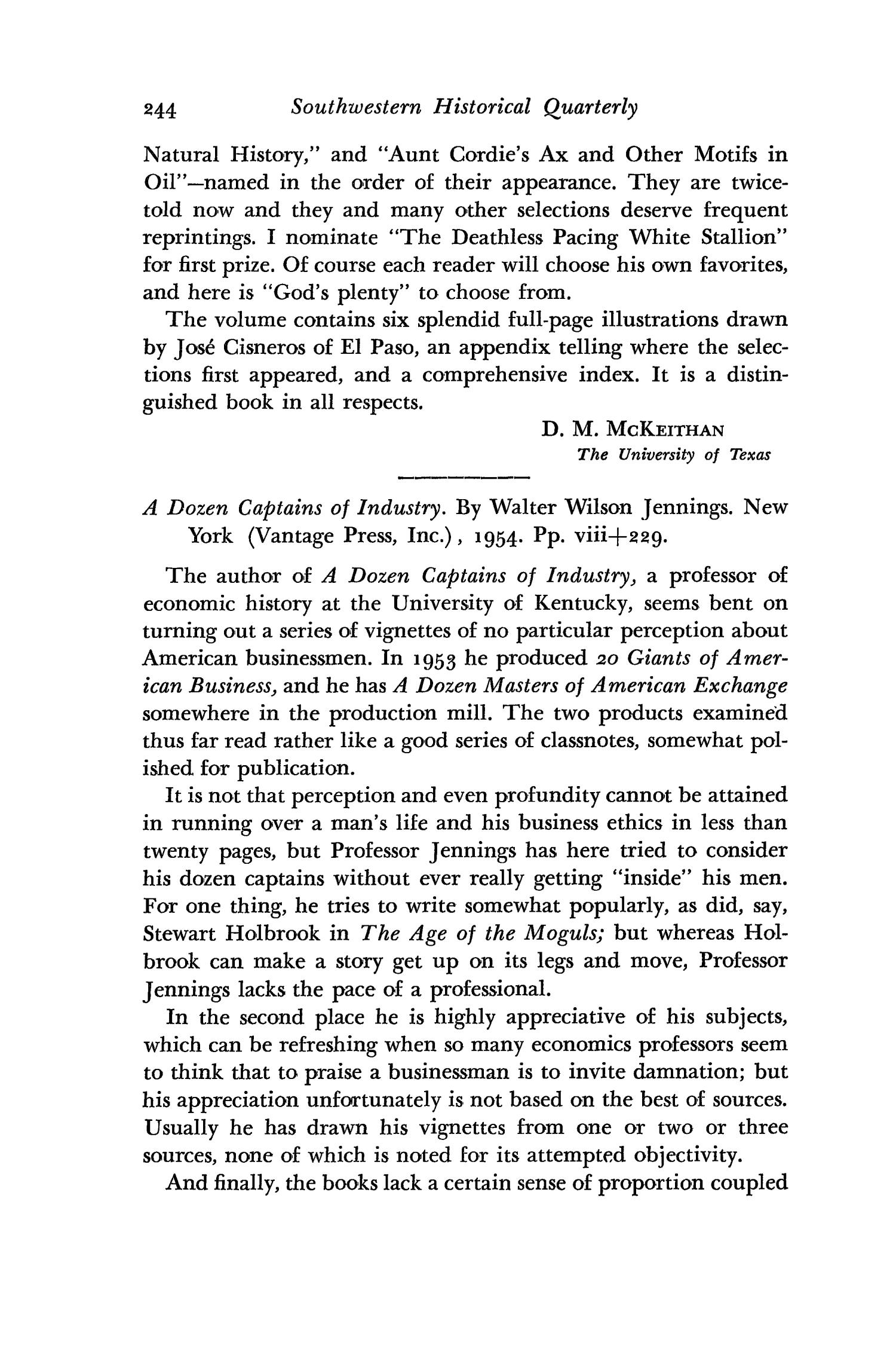 The Southwestern Historical Quarterly, Volume 59, July 1955 - April, 1956
                                                
                                                    244
                                                