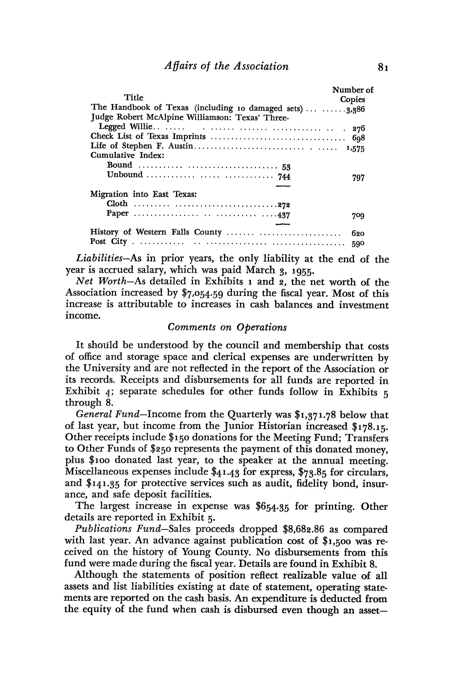 The Southwestern Historical Quarterly, Volume 59, July 1955 - April, 1956
                                                
                                                    81
                                                