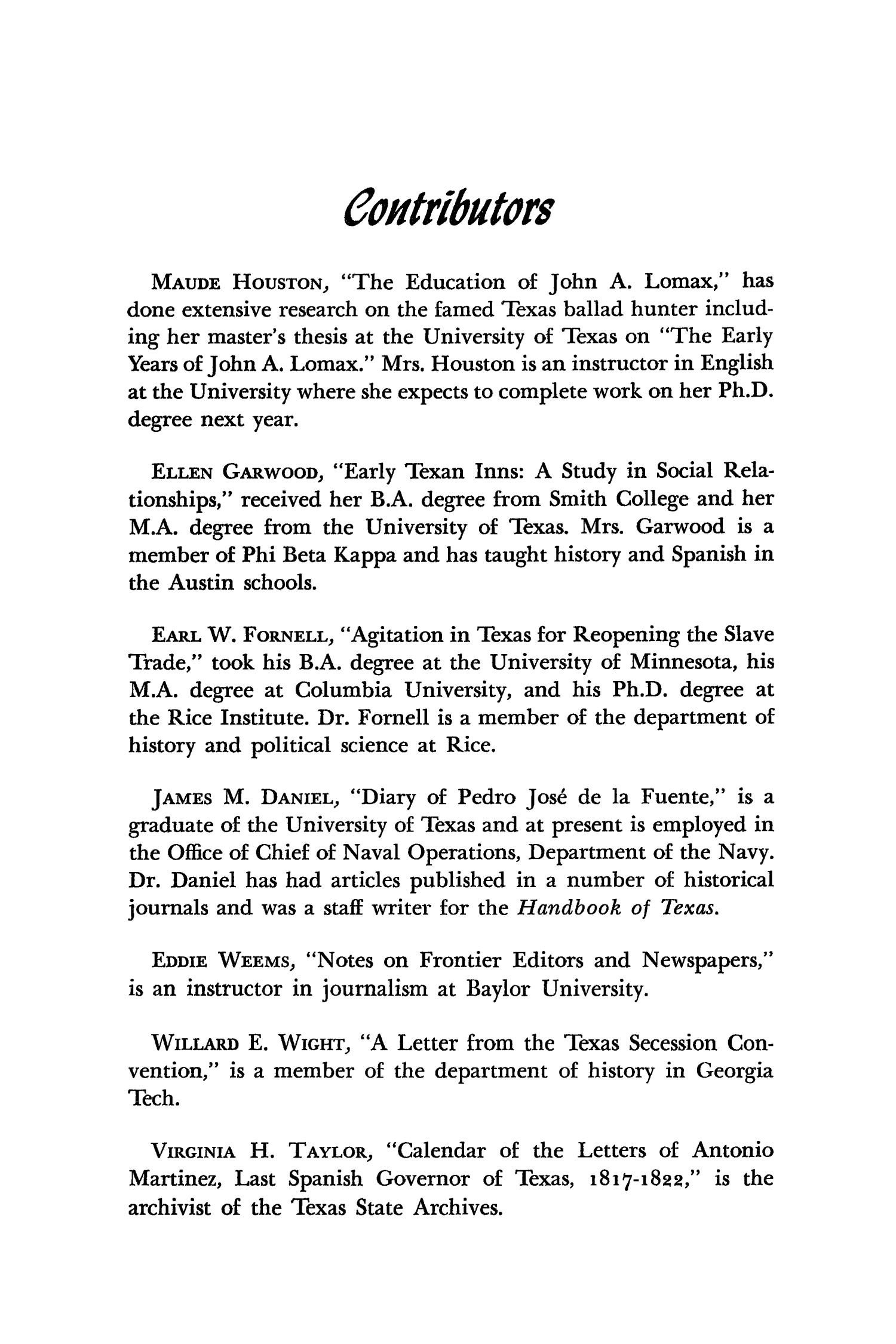 The Southwestern Historical Quarterly, Volume 60, July 1956 - April, 1957
                                                
                                                    336
                                                