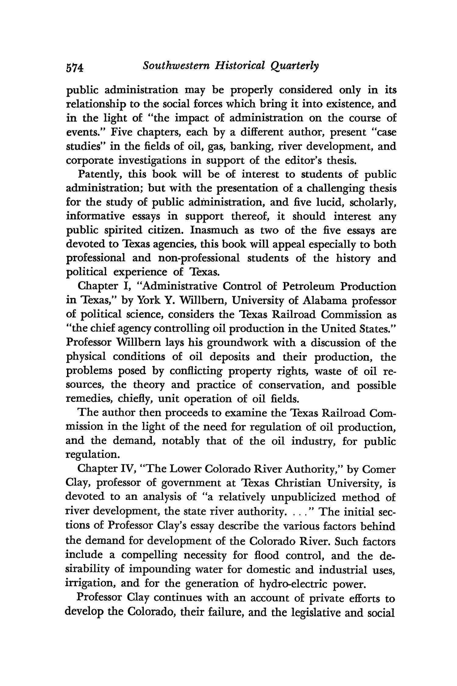The Southwestern Historical Quarterly, Volume 60, July 1956 - April, 1957
                                                
                                                    574
                                                
