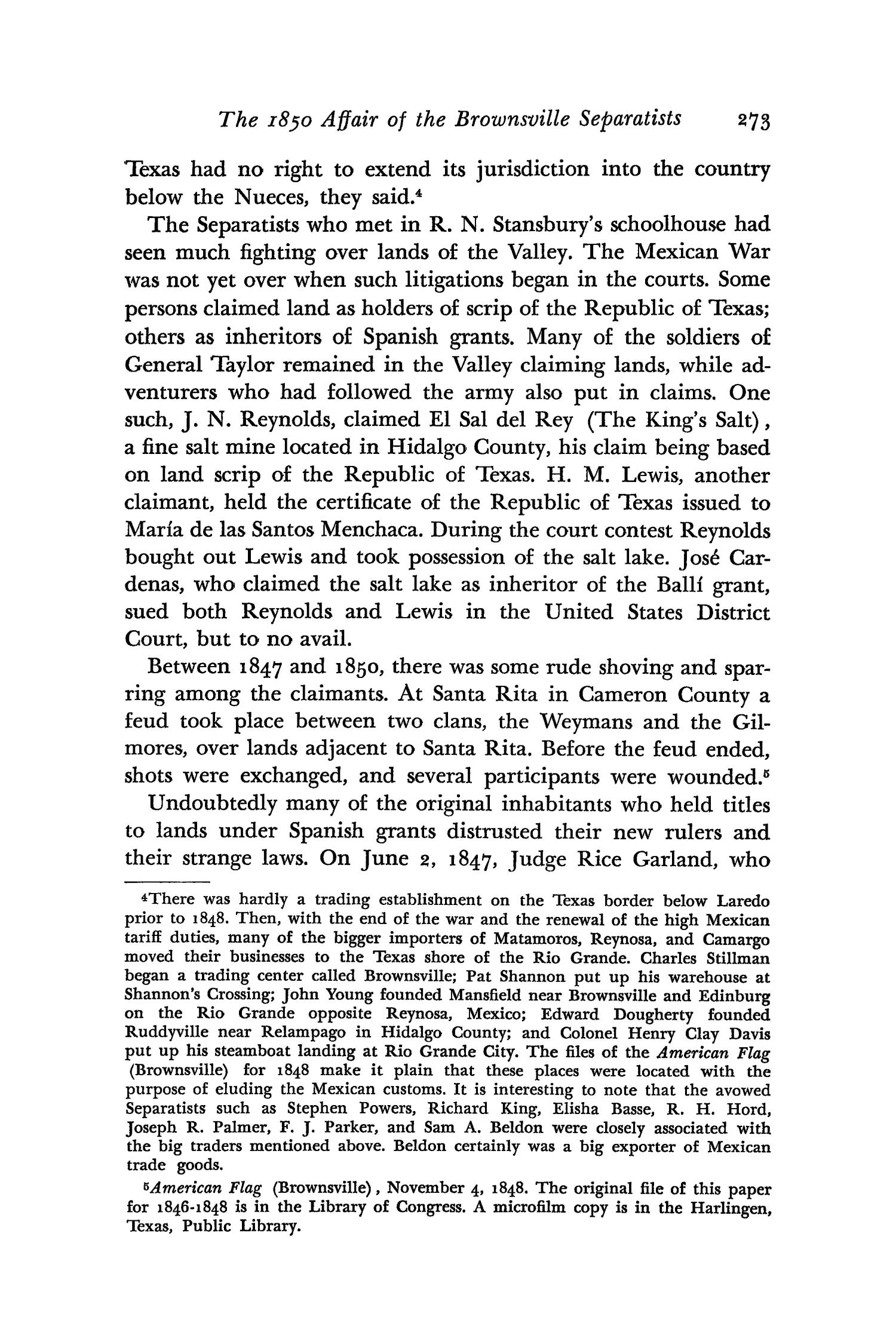 The Southwestern Historical Quarterly, Volume 61, July 1957 - April, 1958
                                                
                                                    273
                                                