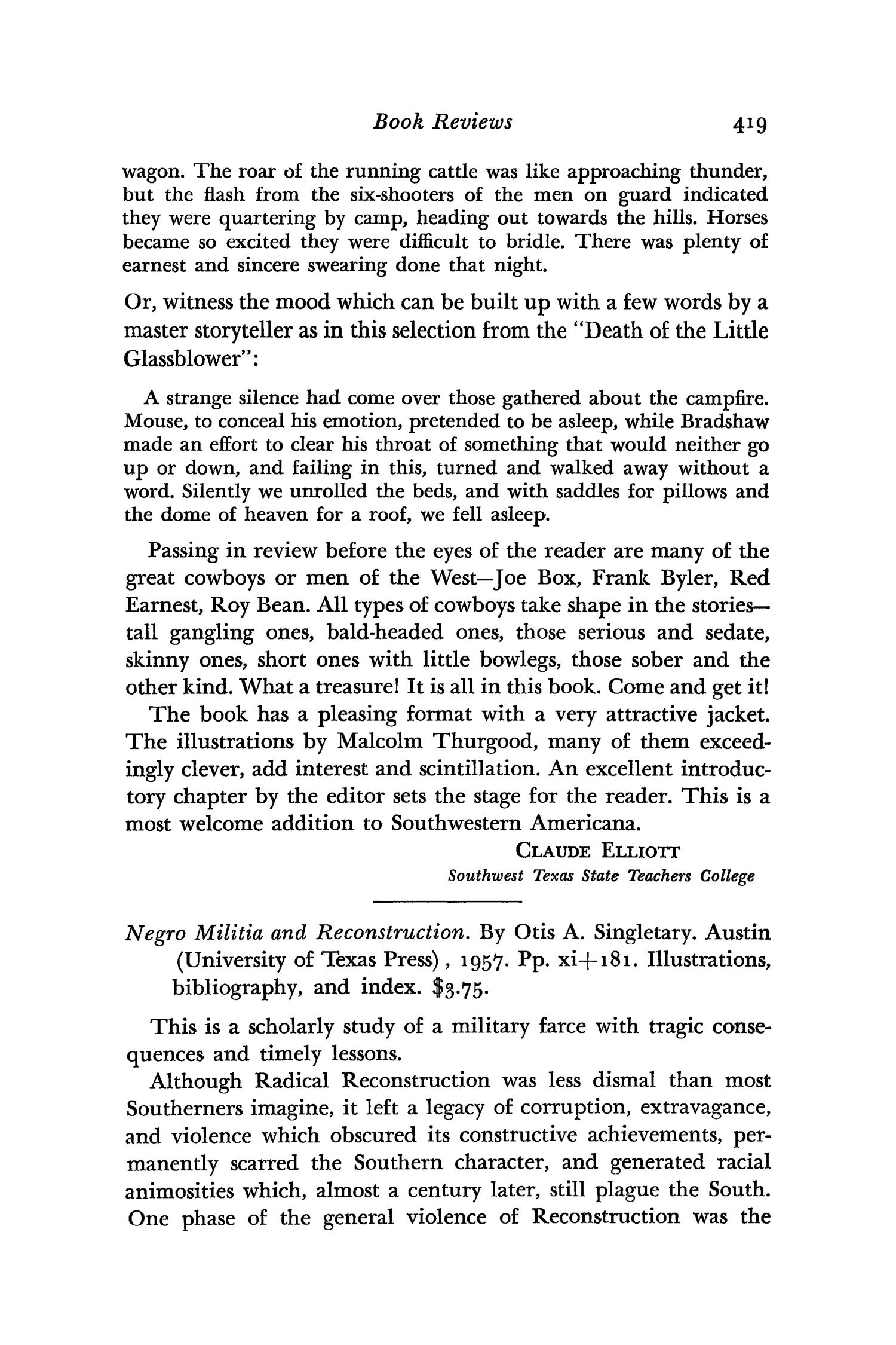 The Southwestern Historical Quarterly, Volume 61, July 1957 - April, 1958
                                                
                                                    419
                                                