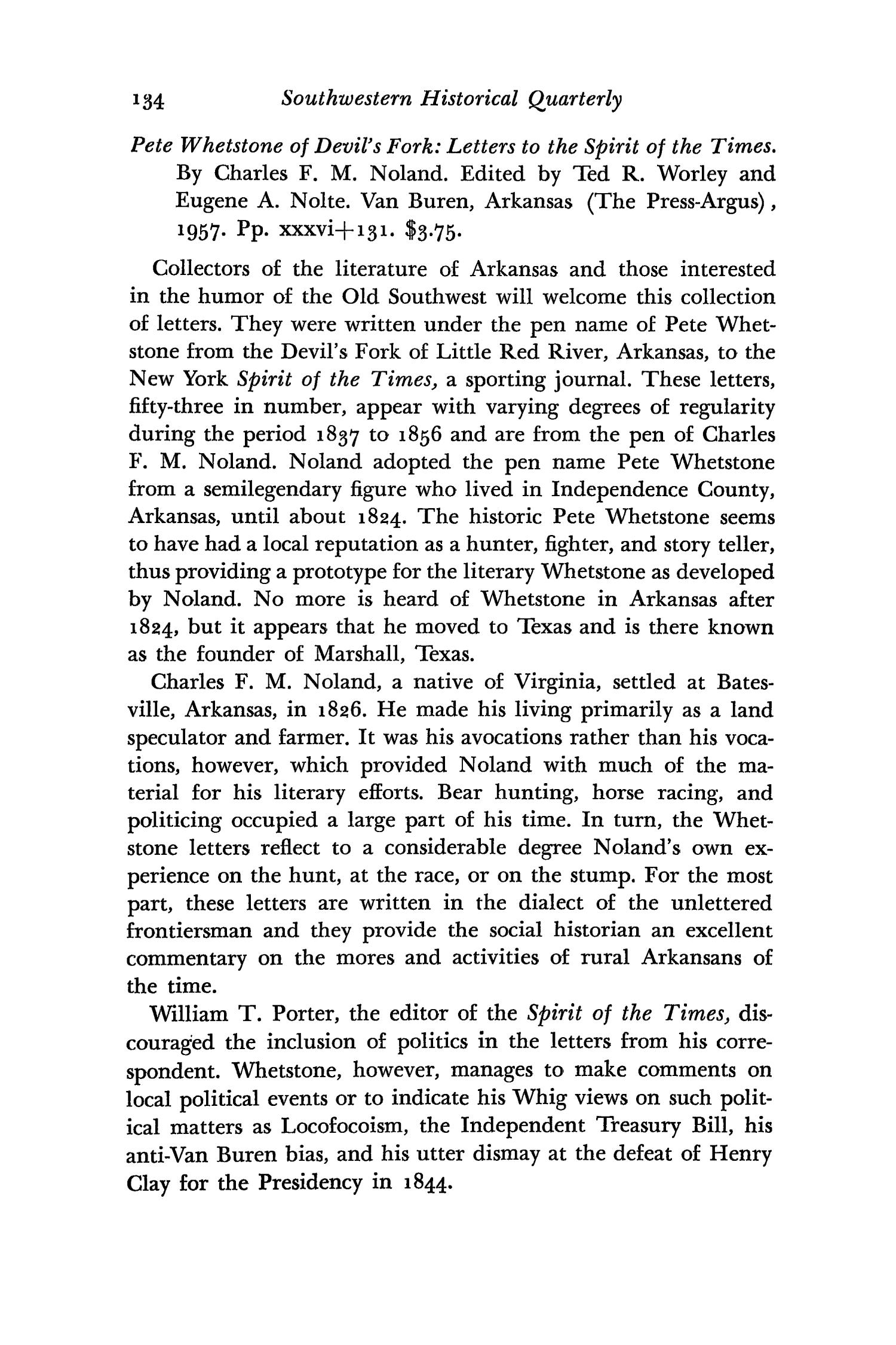 The Southwestern Historical Quarterly, Volume 62, July 1958 - April, 1959
                                                
                                                    134
                                                