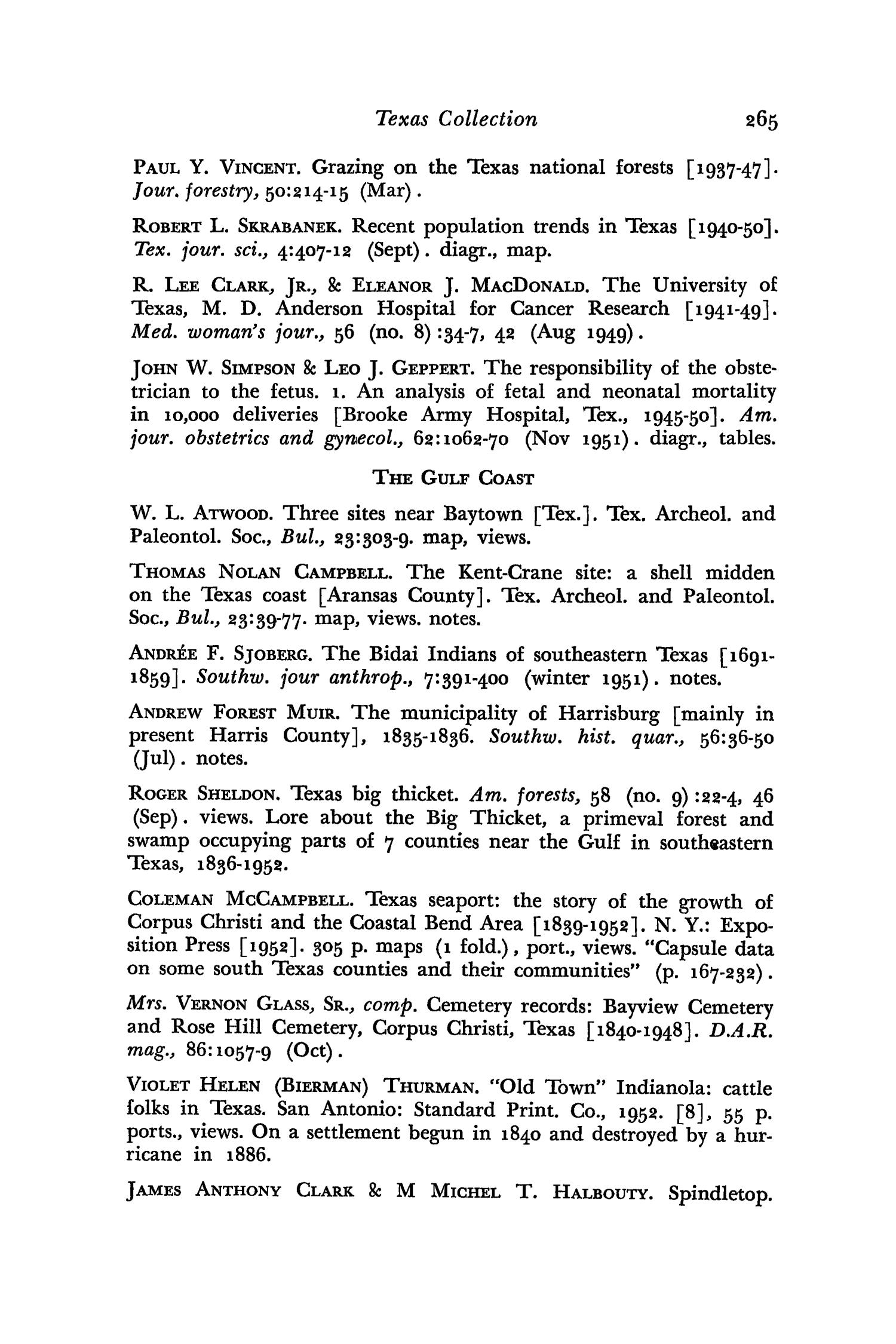 The Southwestern Historical Quarterly, Volume 62, July 1958 - April, 1959
                                                
                                                    265
                                                