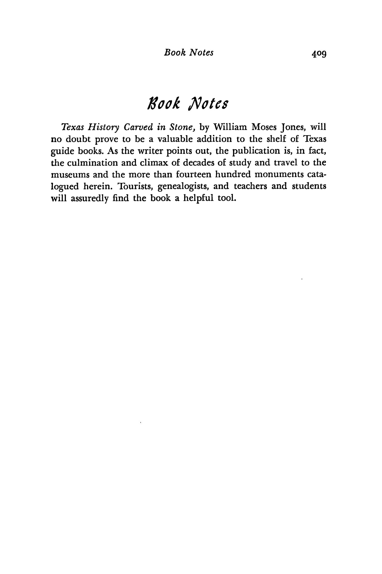 The Southwestern Historical Quarterly, Volume 62, July 1958 - April, 1959
                                                
                                                    409
                                                