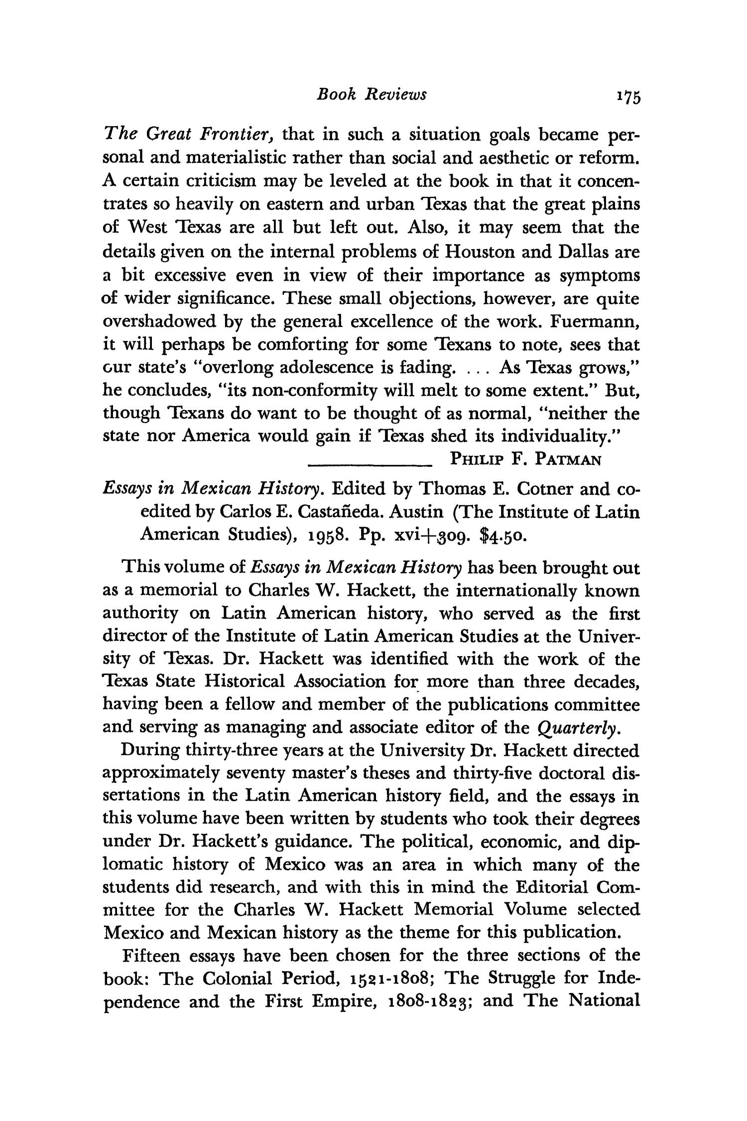 The Southwestern Historical Quarterly, Volume 63, July 1959 - April, 1960
                                                
                                                    175
                                                