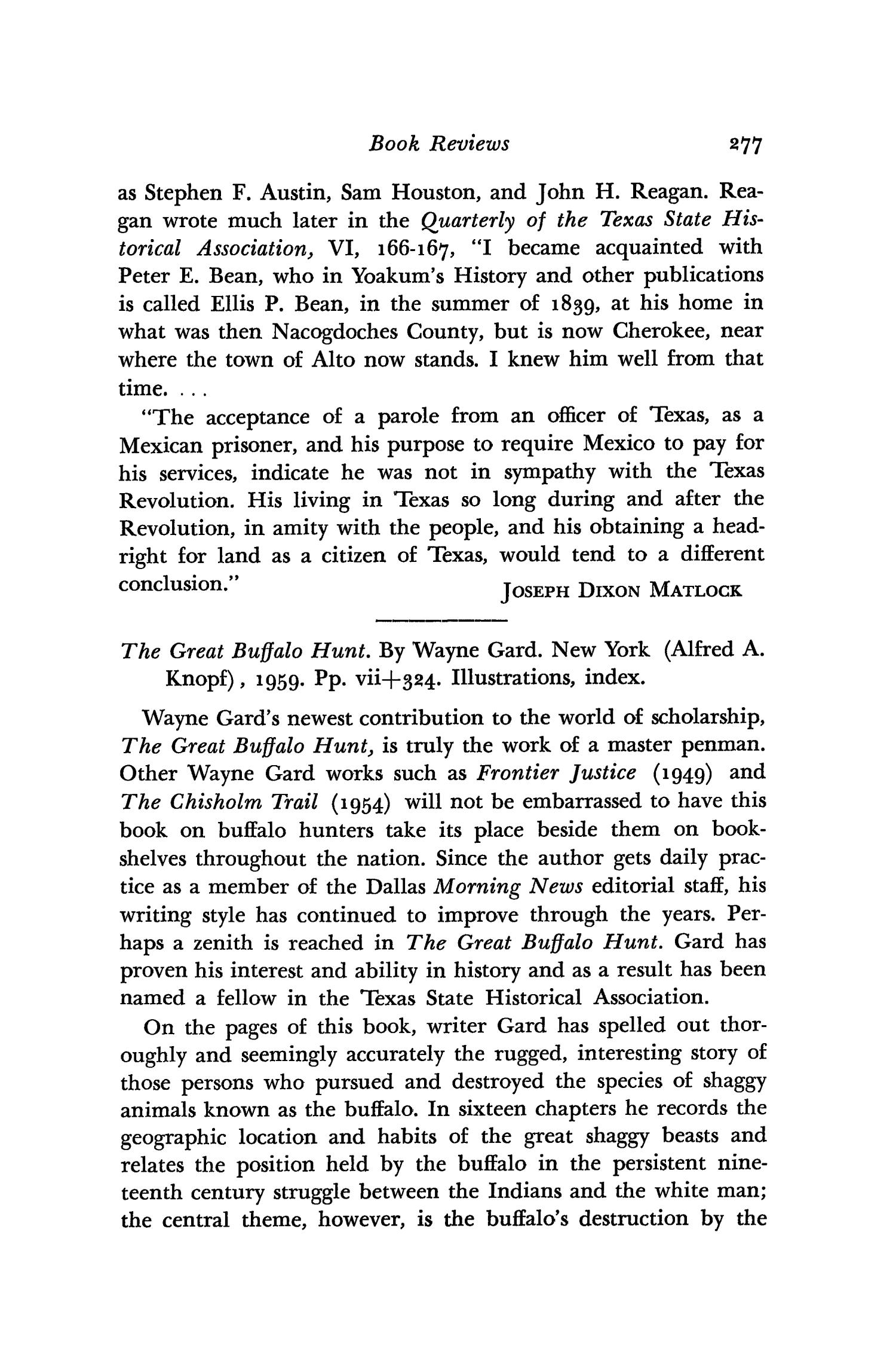 The Southwestern Historical Quarterly, Volume 64, July 1960 - April, 1961
                                                
                                                    277
                                                