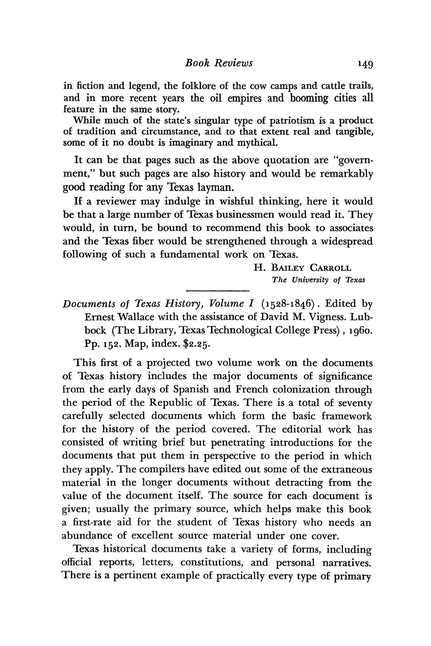 The Southwestern Historical Quarterly, Volume 65, July 1961 - April, 1962
                                                
                                                    149
                                                