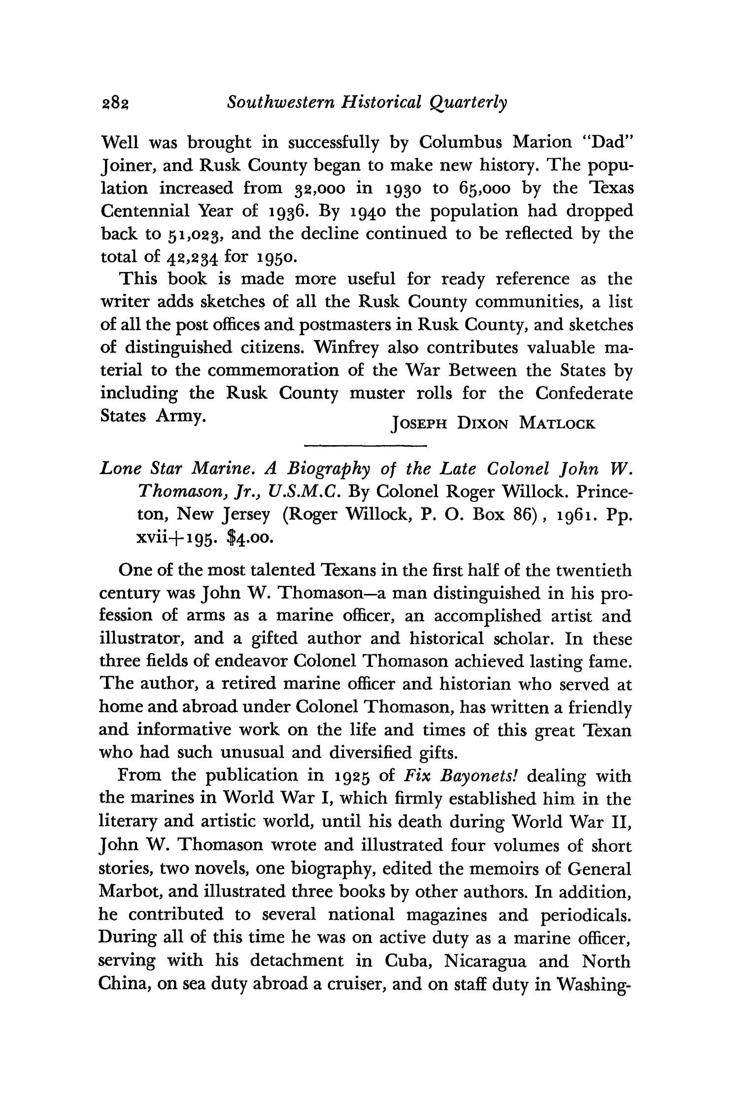 The Southwestern Historical Quarterly, Volume 65, July 1961 - April, 1962
                                                
                                                    282
                                                