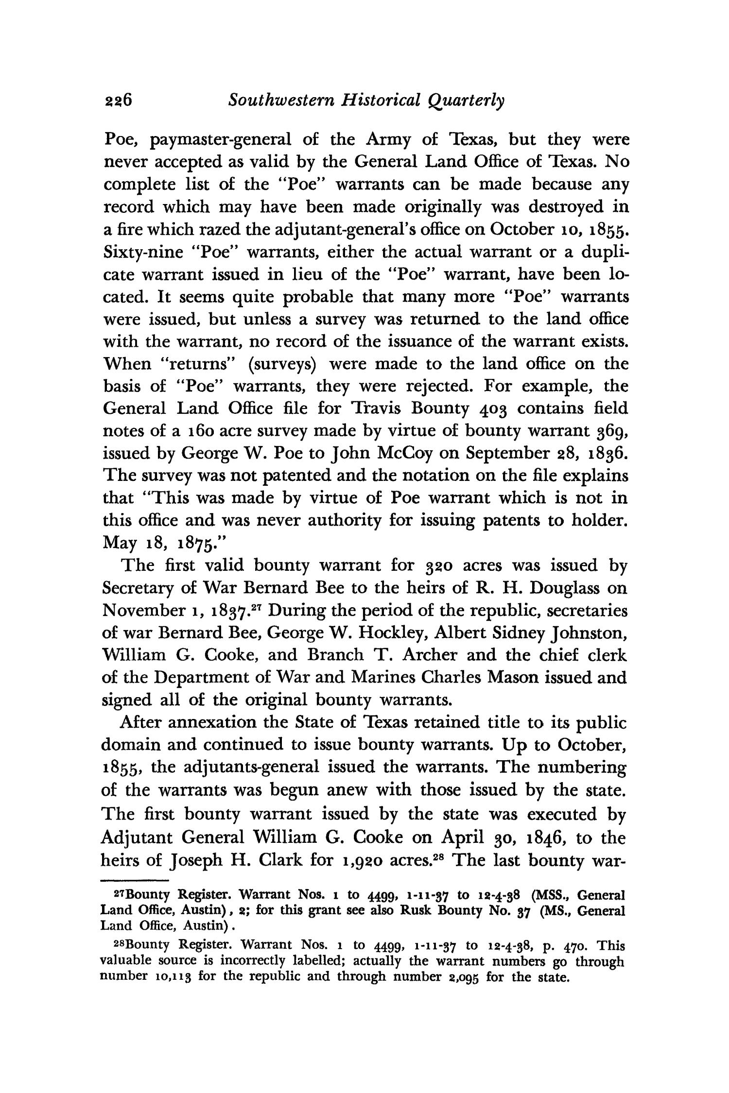The Southwestern Historical Quarterly, Volume 66, July 1962 - April, 1963
                                                
                                                    226
                                                