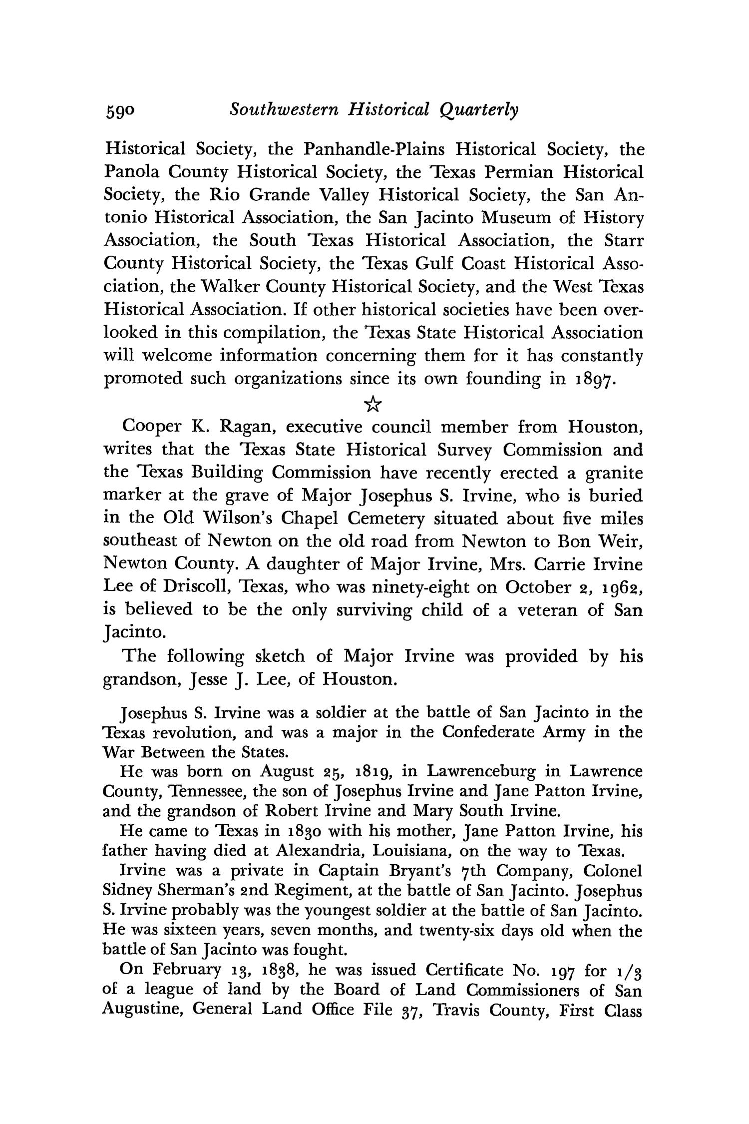 The Southwestern Historical Quarterly, Volume 66, July 1962 - April, 1963
                                                
                                                    590
                                                