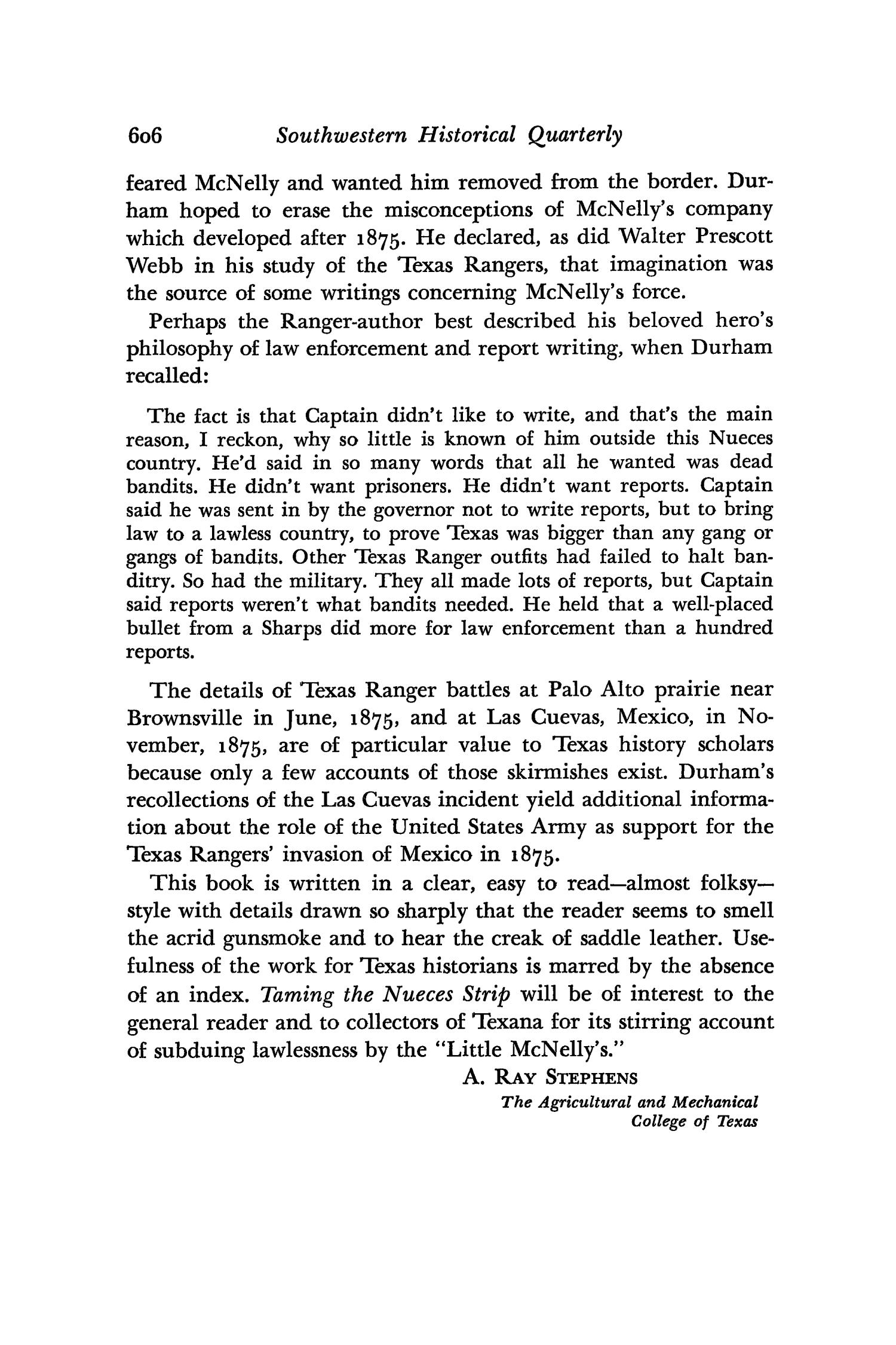 The Southwestern Historical Quarterly, Volume 66, July 1962 - April, 1963
                                                
                                                    606
                                                