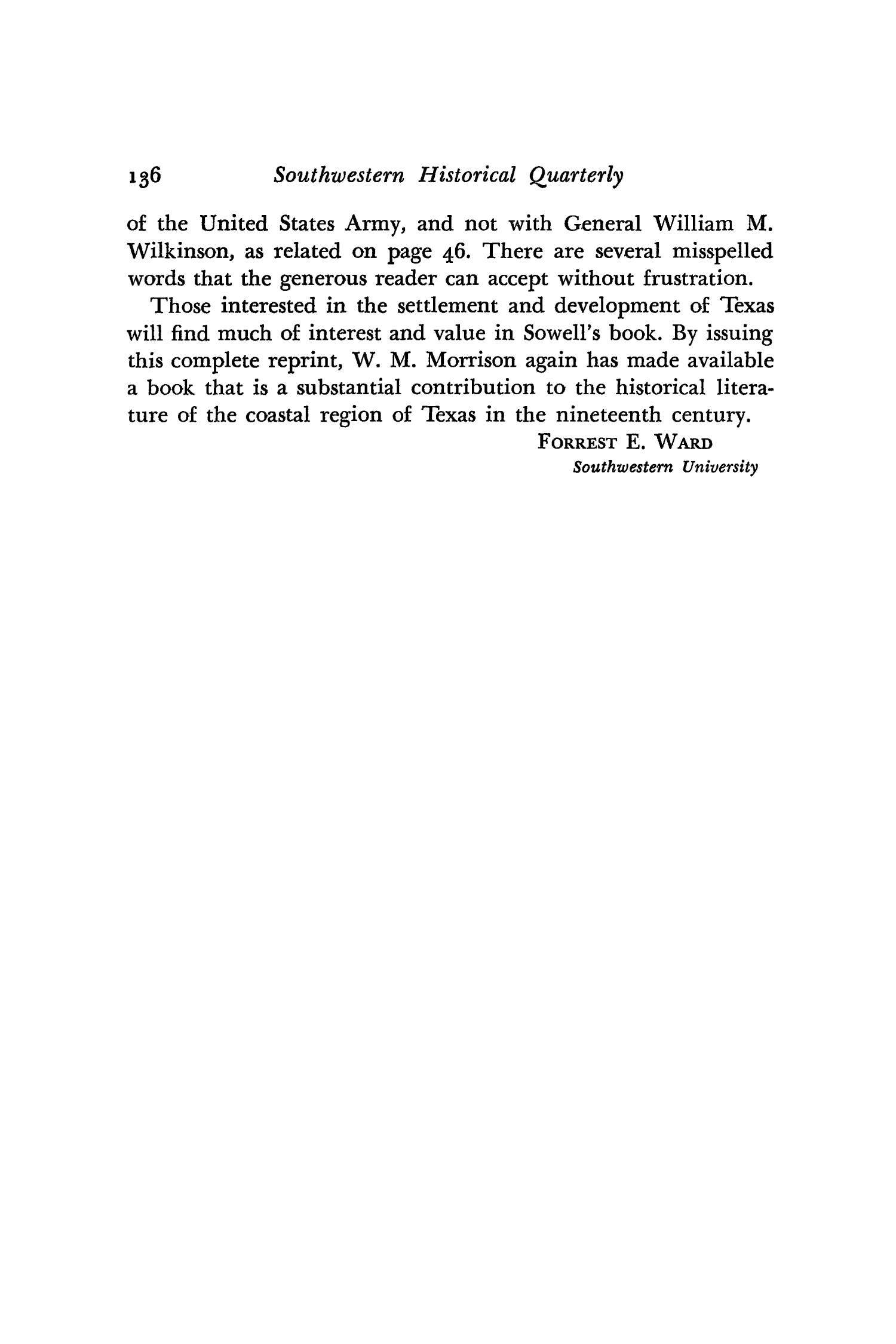 The Southwestern Historical Quarterly, Volume 68, July 1964 - April, 1965
                                                
                                                    136
                                                
