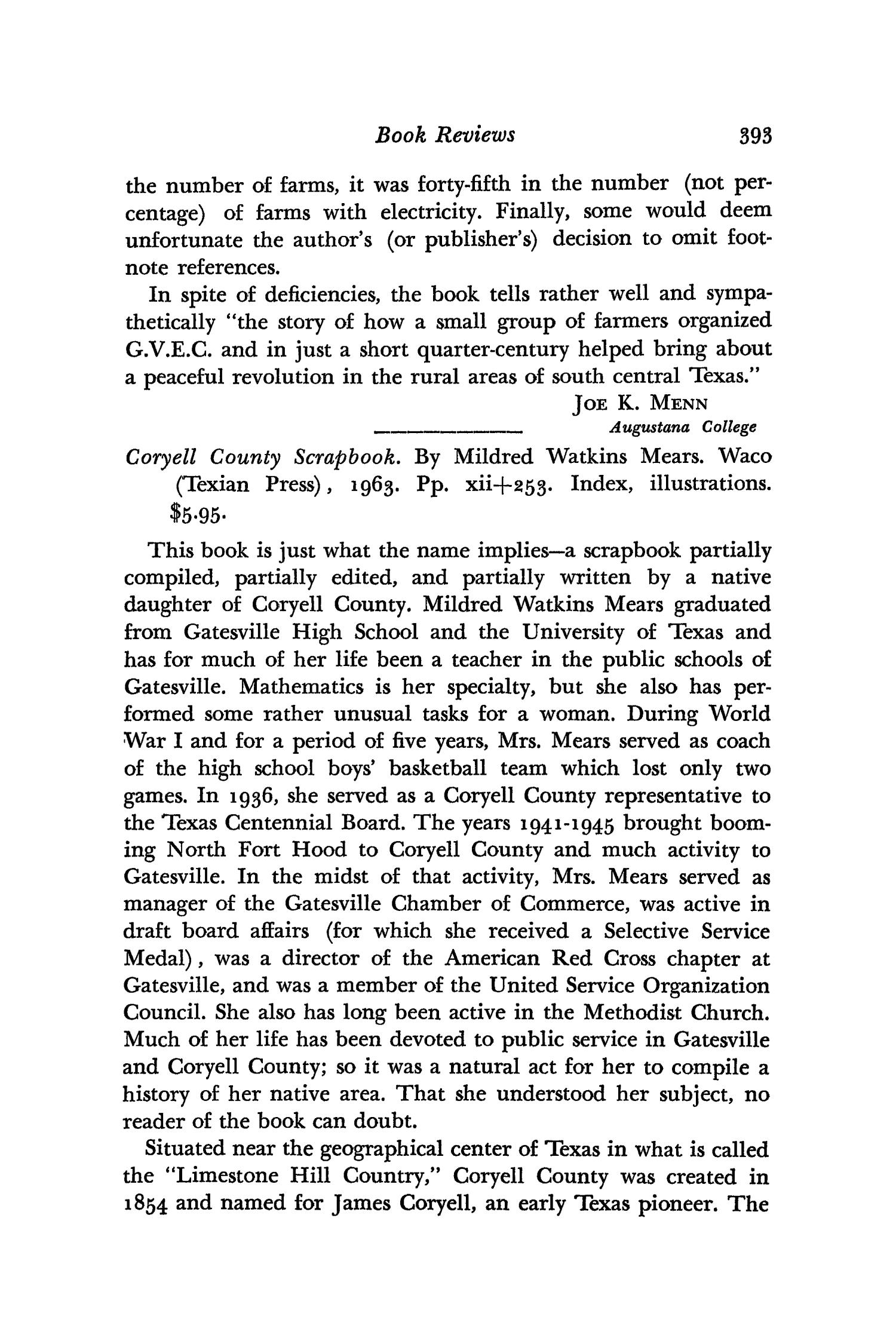 The Southwestern Historical Quarterly, Volume 68, July 1964 - April, 1965
                                                
                                                    393
                                                