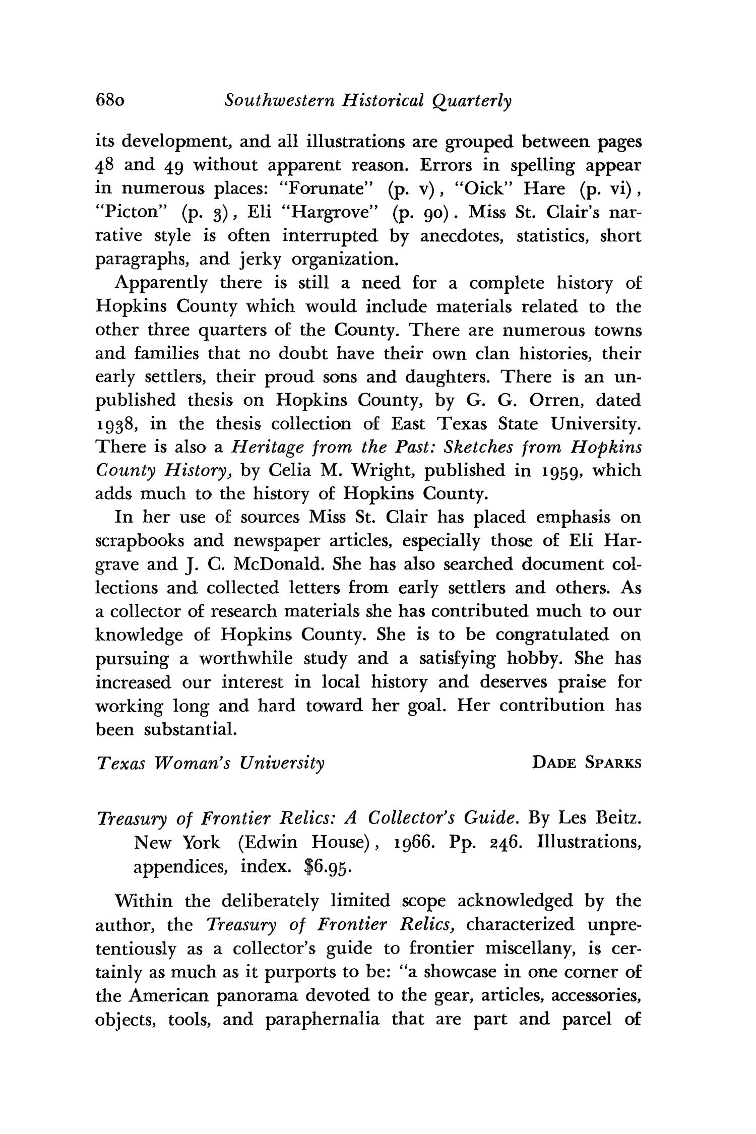 The Southwestern Historical Quarterly, Volume 70, July 1966 - April, 1967
                                                
                                                    680
                                                