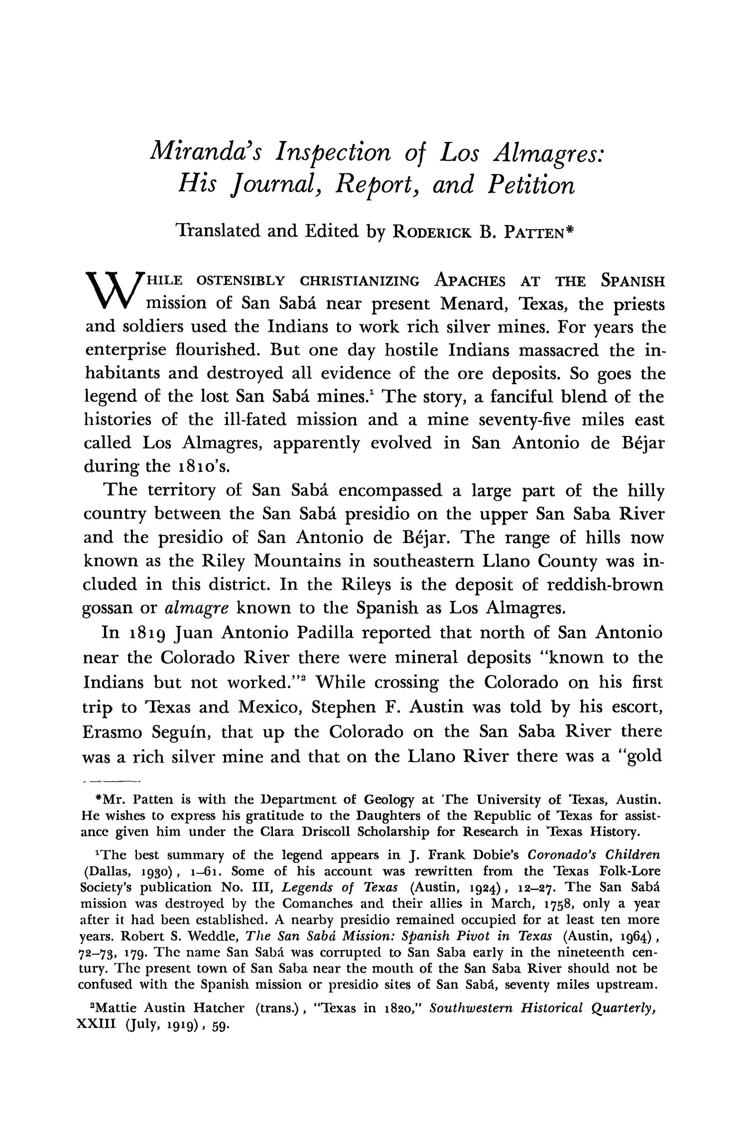 The Southwestern Historical Quarterly, Volume 74, July 1970 - April, 1971
                                                
                                                    223
                                                