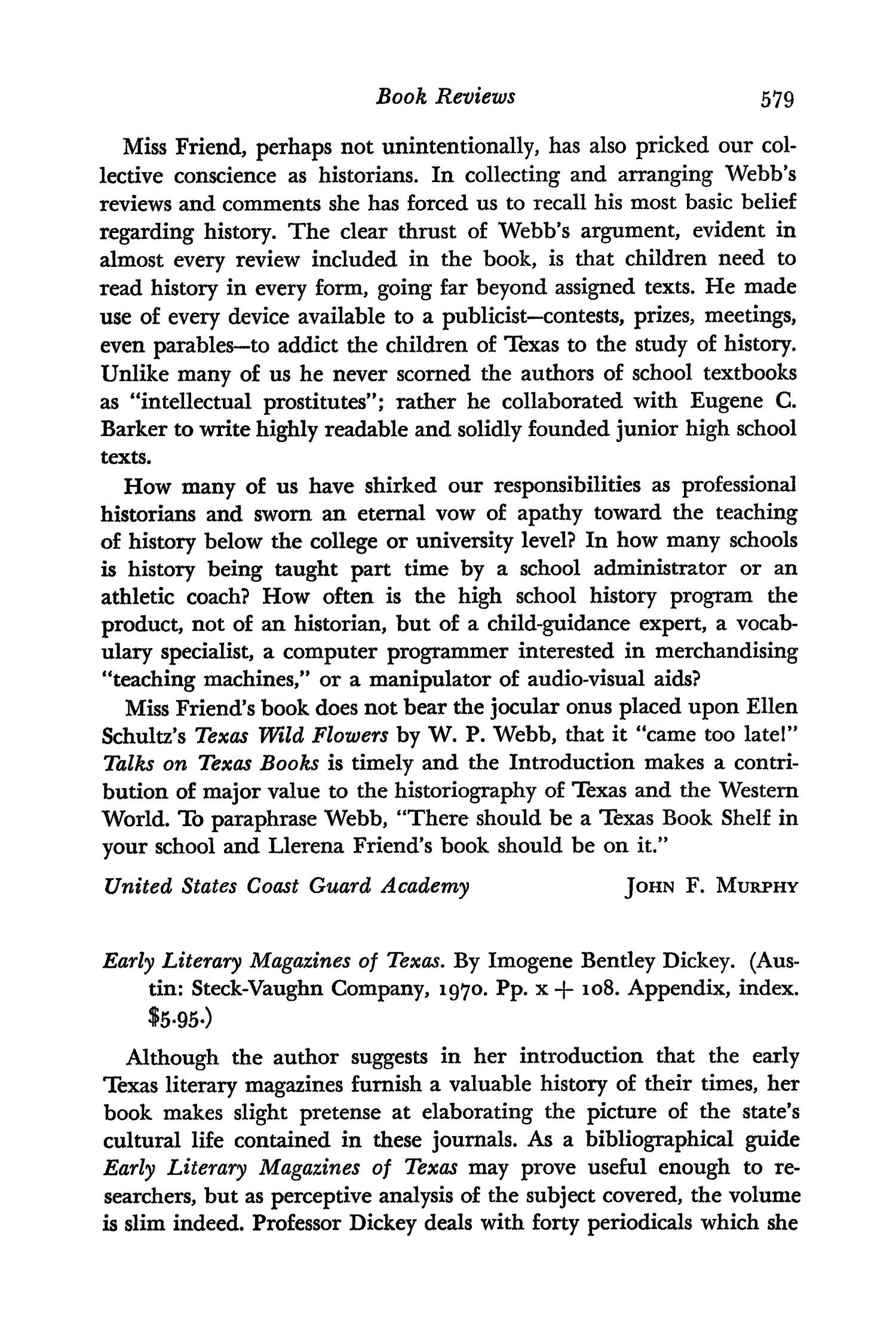 The Southwestern Historical Quarterly, Volume 74, July 1970 - April, 1971
                                                
                                                    579
                                                