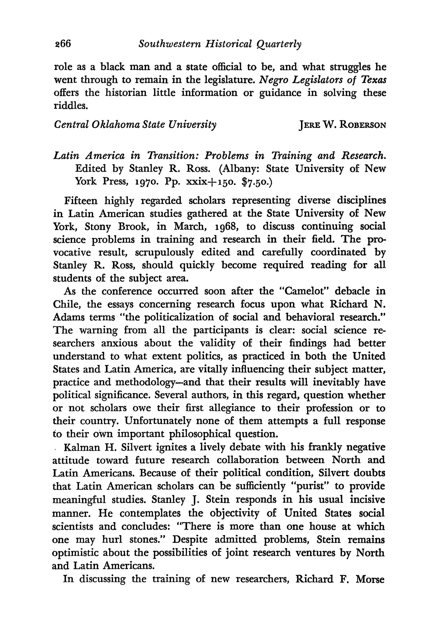 The Southwestern Historical Quarterly, Volume 75, July 1971 - April, 1972
                                                
                                                    266
                                                