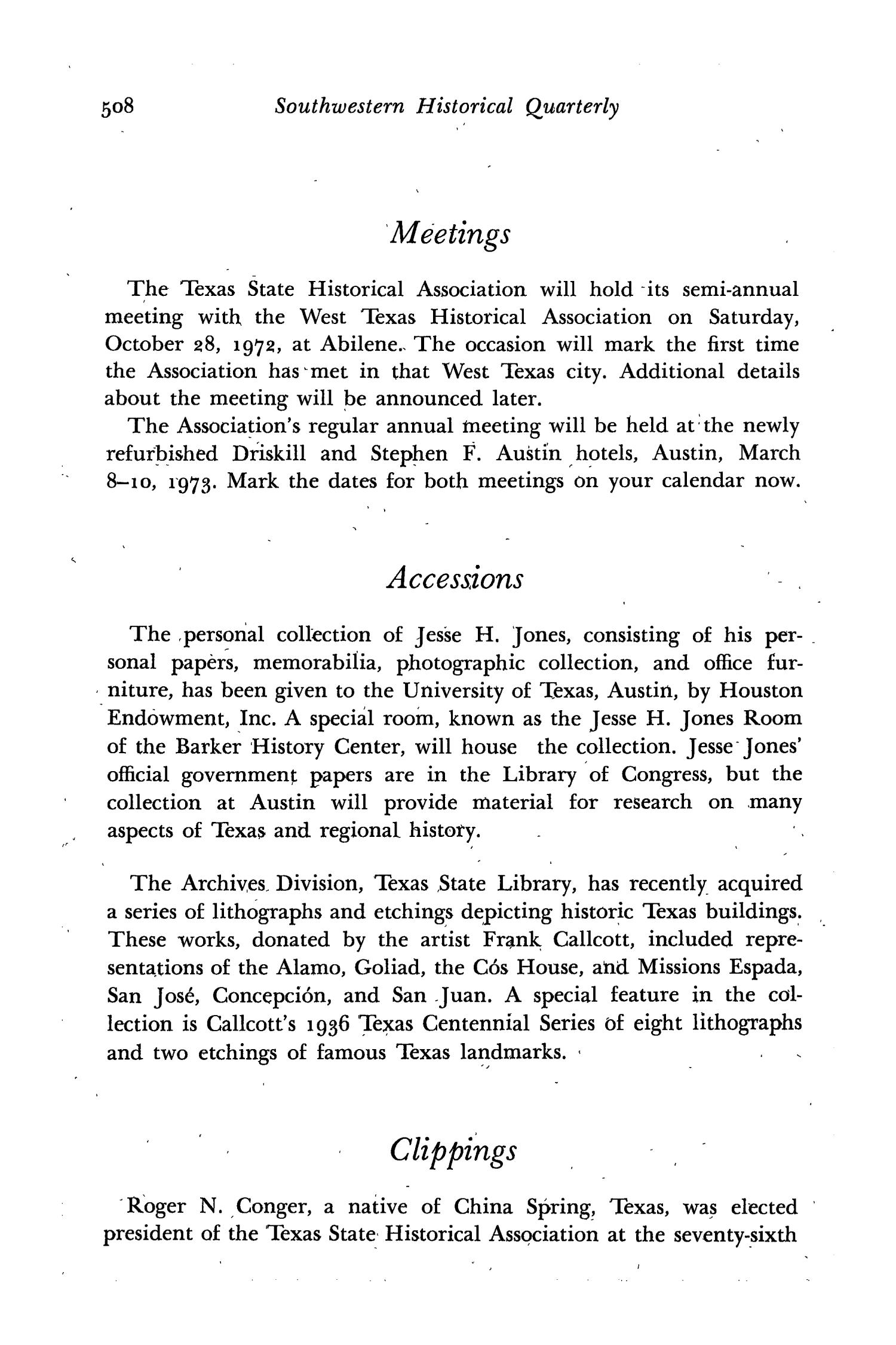 The Southwestern Historical Quarterly, Volume 75, July 1971 - April, 1972
                                                
                                                    508
                                                