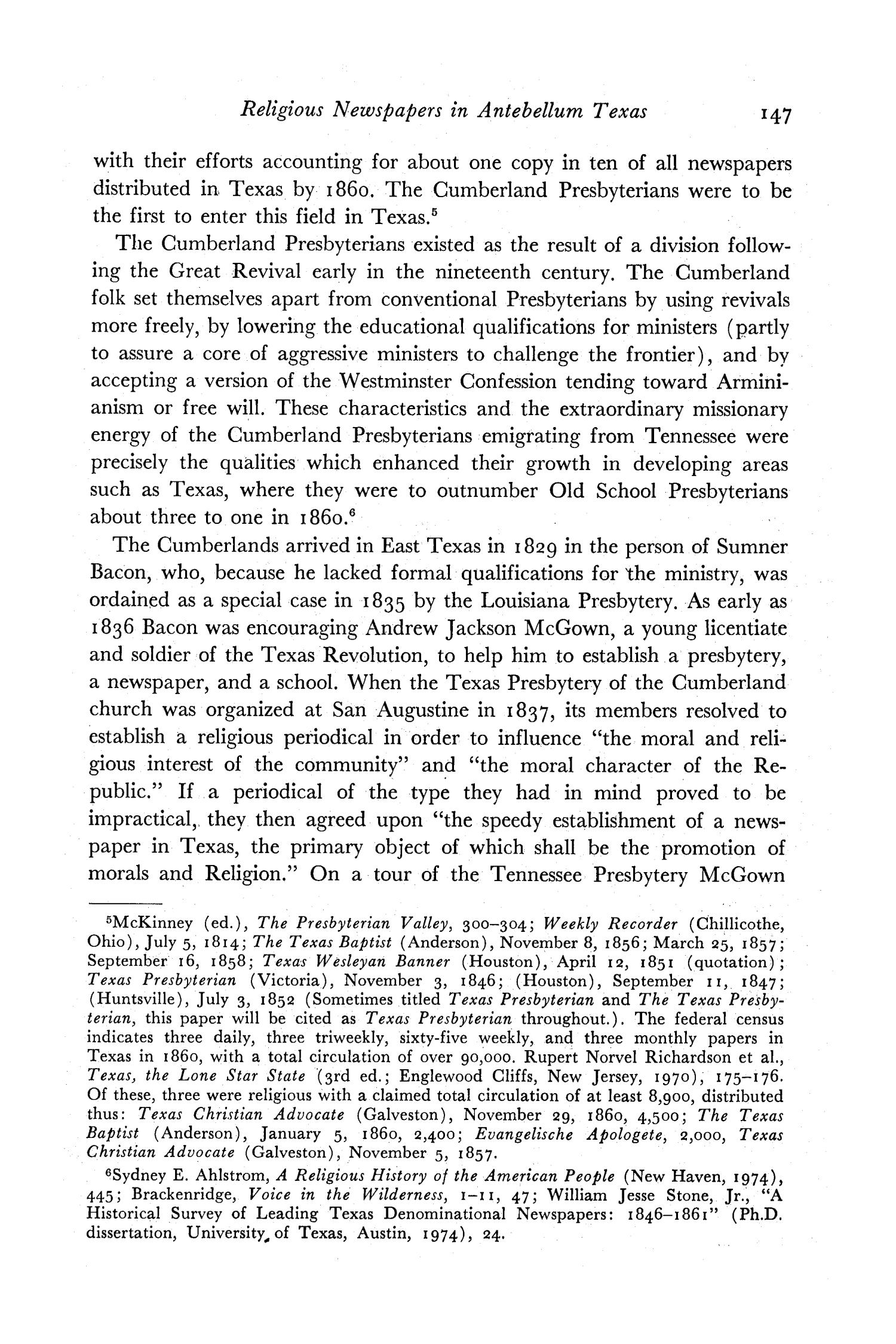 The Southwestern Historical Quarterly, Volume 79, July 1975 - April, 1976
                                                
                                                    147
                                                